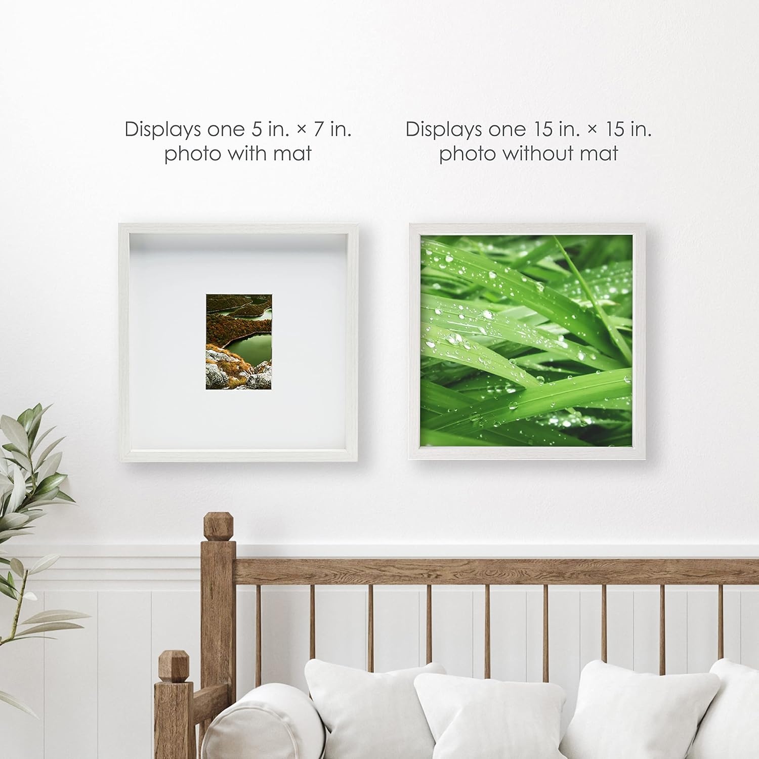 Mikasa Silver Gallery Frame-16 x 16 Matted to 5 x 7(White) - view 7
