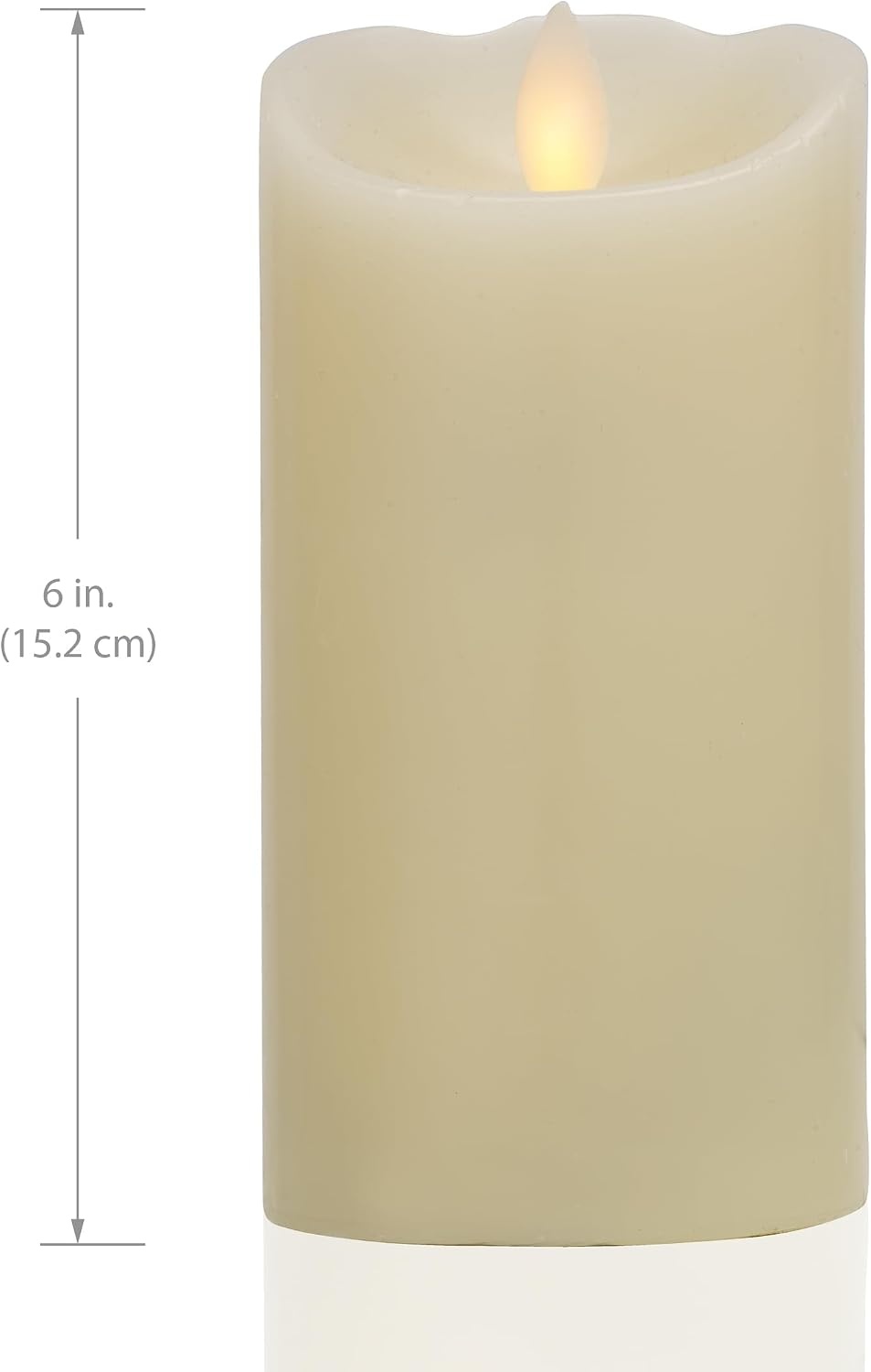 Mikasa Realistic Wax Flameless Candles, Exquisite White Battery Candles for Wedding, Christmas Decorations, and Everyday, 3×6 Inch(3×6)