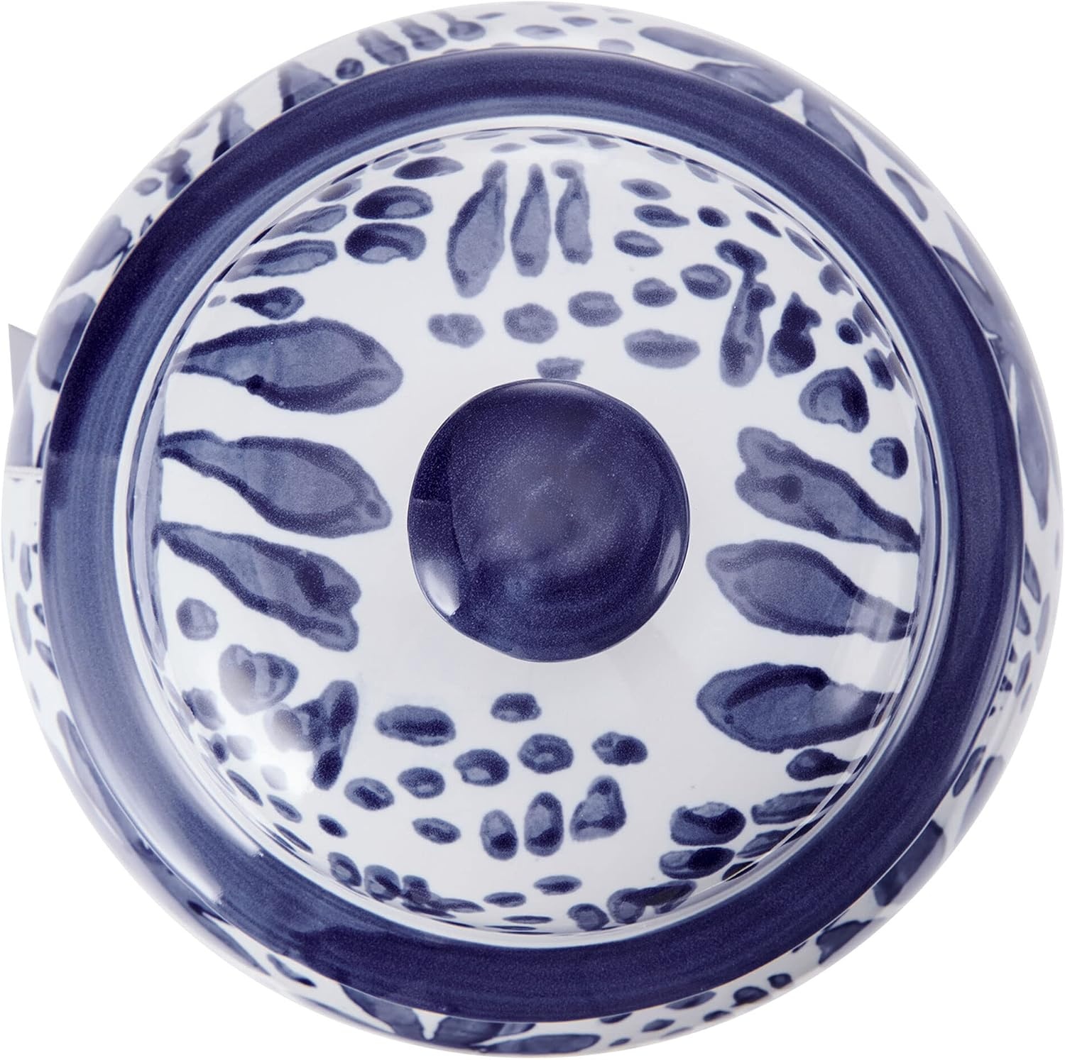 Mikasa Blue and White Landscape Round Ceramic Ginger Jar, Store Small Household Items or Display Faux Florals(15 INCH) - view 5