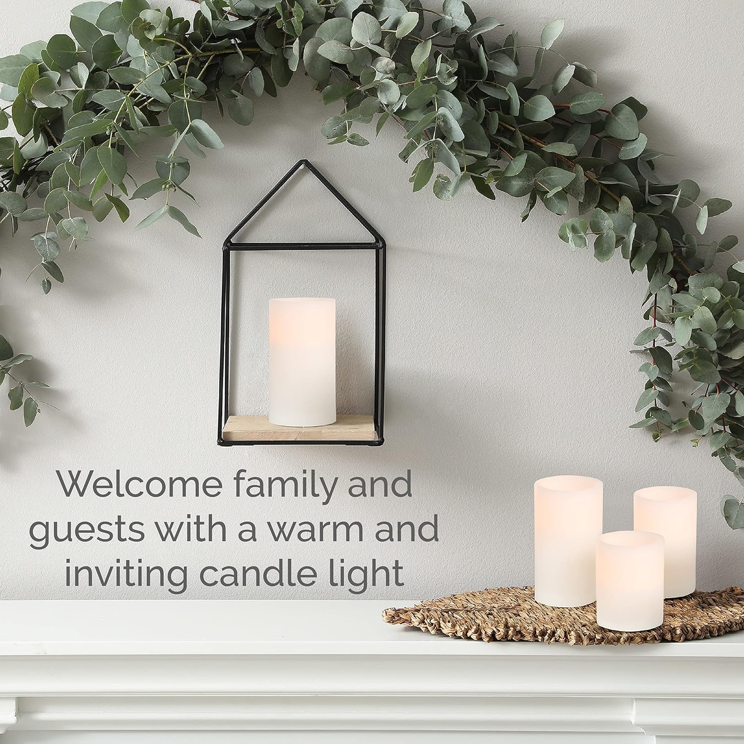Mikasa Real Wax Wavy Top Flameless Candles, Exquisite White Battery Candles for Wedding, Christmas Decorations, and Everyday, 3×8 Inch(3×8) - view 4