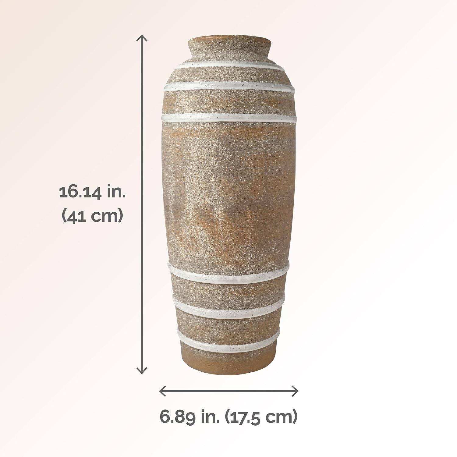 Mikasa Textured Stripe Ceramic Vase, 6.89×6.89×10.04(Multicolored) - view 7