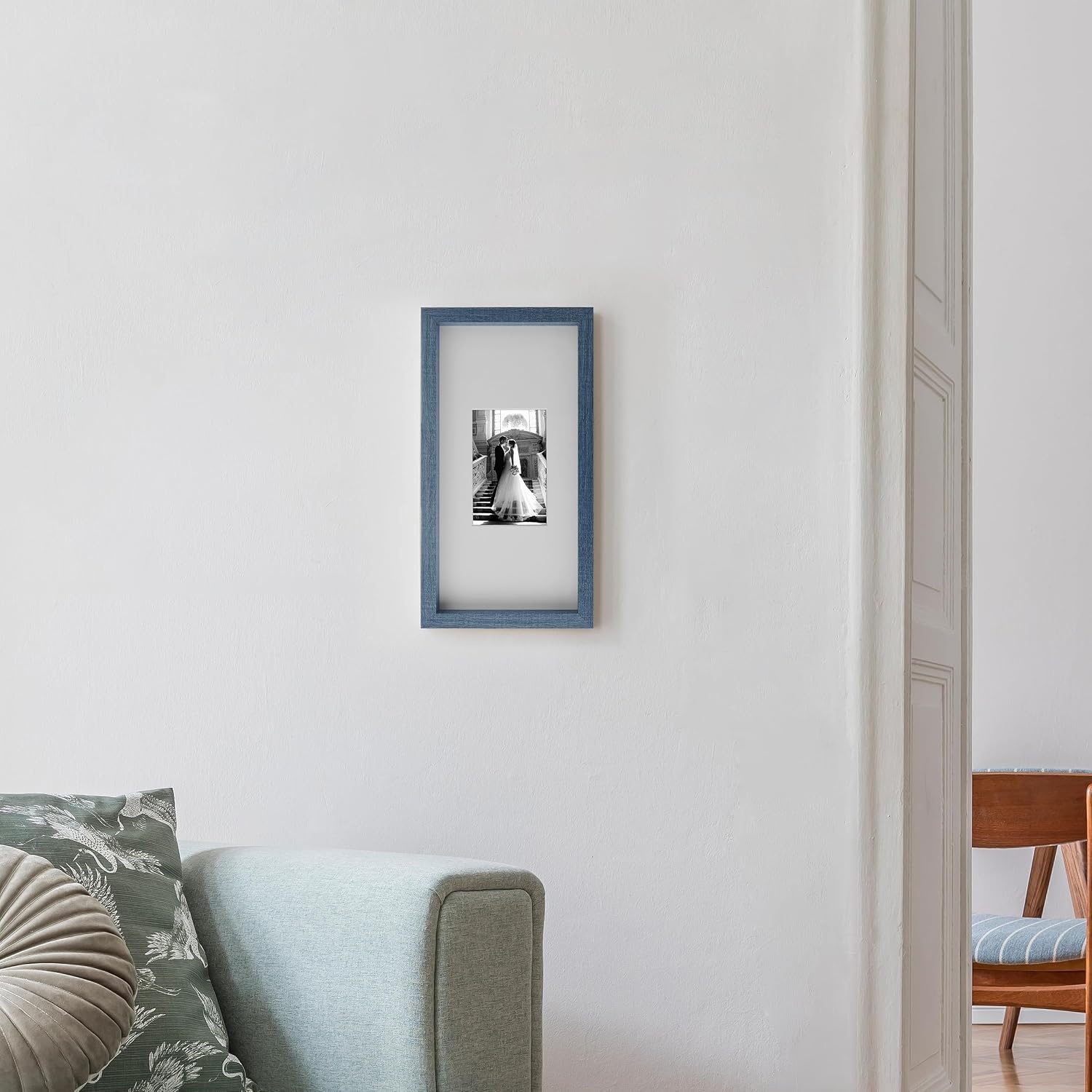 Mikasa Silver Gallery Frame-16 x 16 Matted to 5 x 7(Navy) - view 4