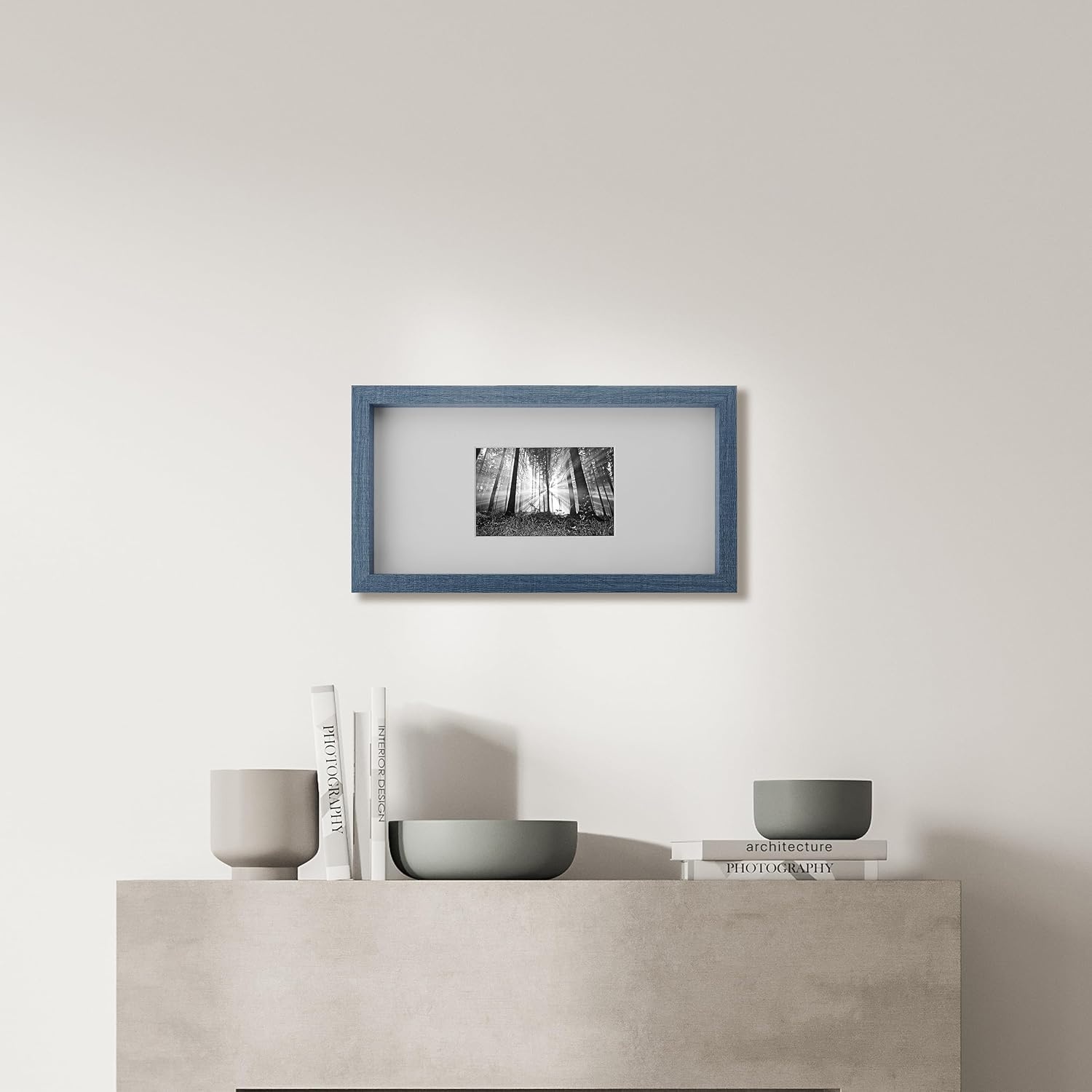 Mikasa Silver Gallery Frame-16 x 16 Matted to 5 x 7(Navy) - view 5
