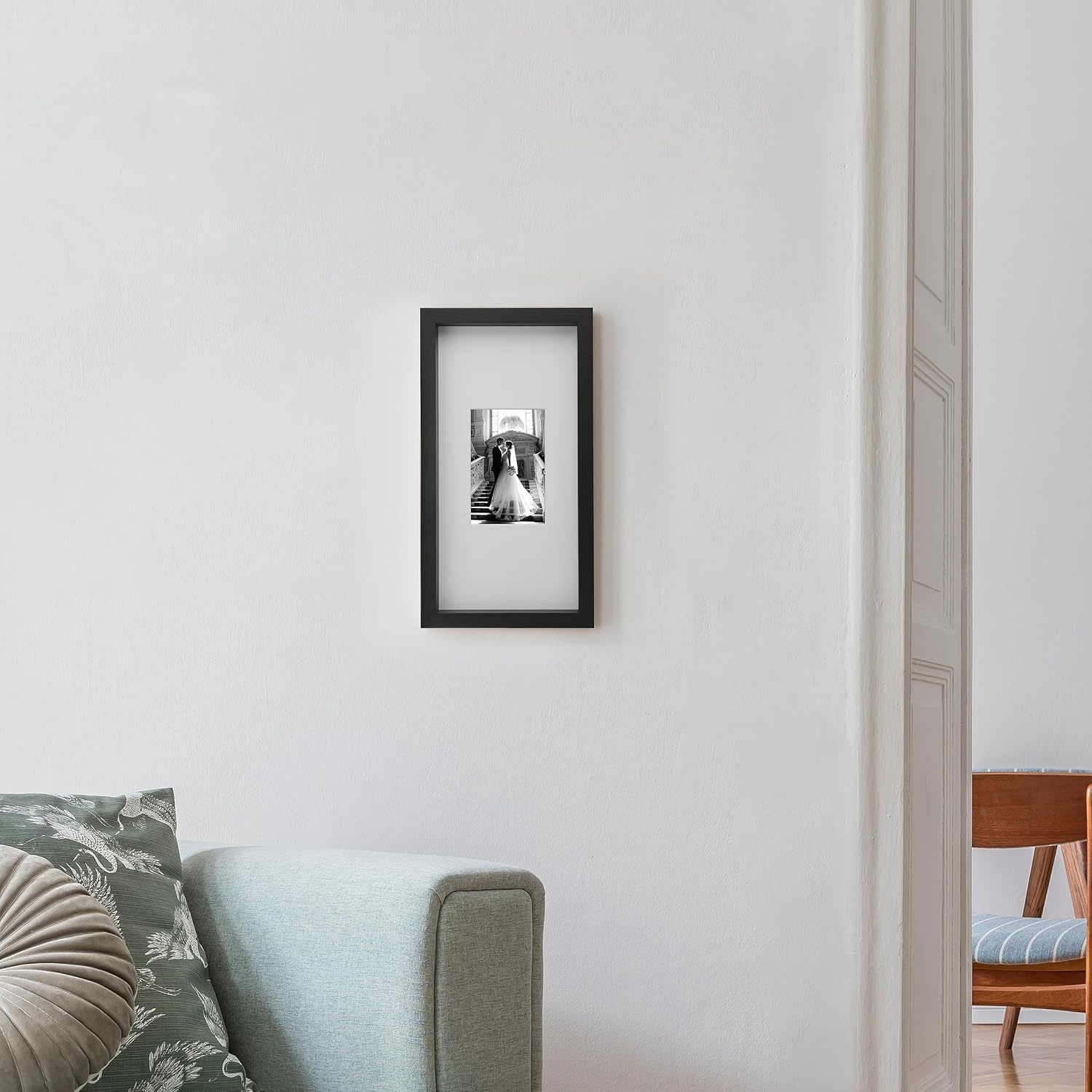 Mikasa Silver Gallery Frame-16 x 16 Matted to 5 x 7(Black) - view 4
