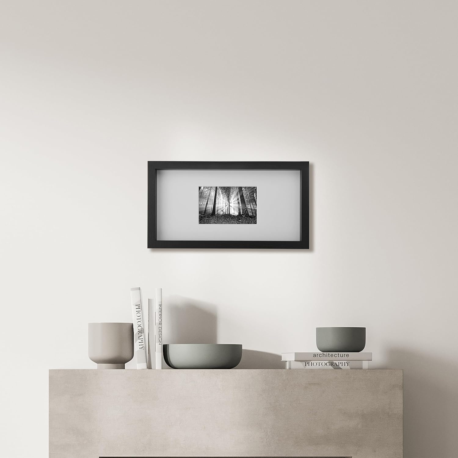 Mikasa Silver Gallery Frame-16 x 16 Matted to 5 x 7(Black) - view 5