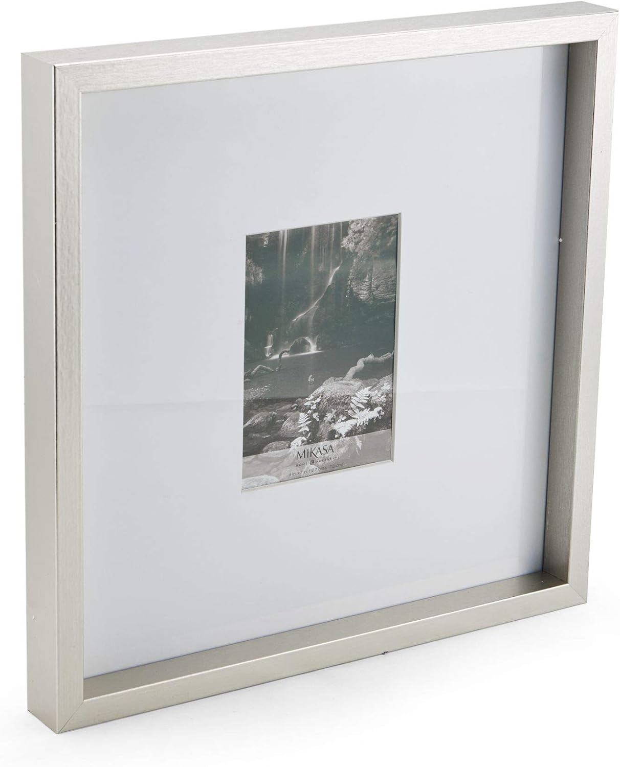 Mikasa Silver Gallery Frame-16 x 16 Matted to 5 x 7(Silver)