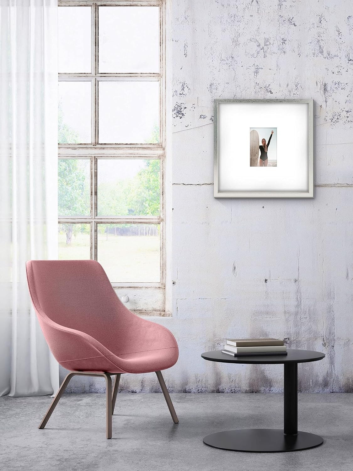 Mikasa Silver Gallery Frame-16 x 16 Matted to 5 x 7(Silver) - view 2