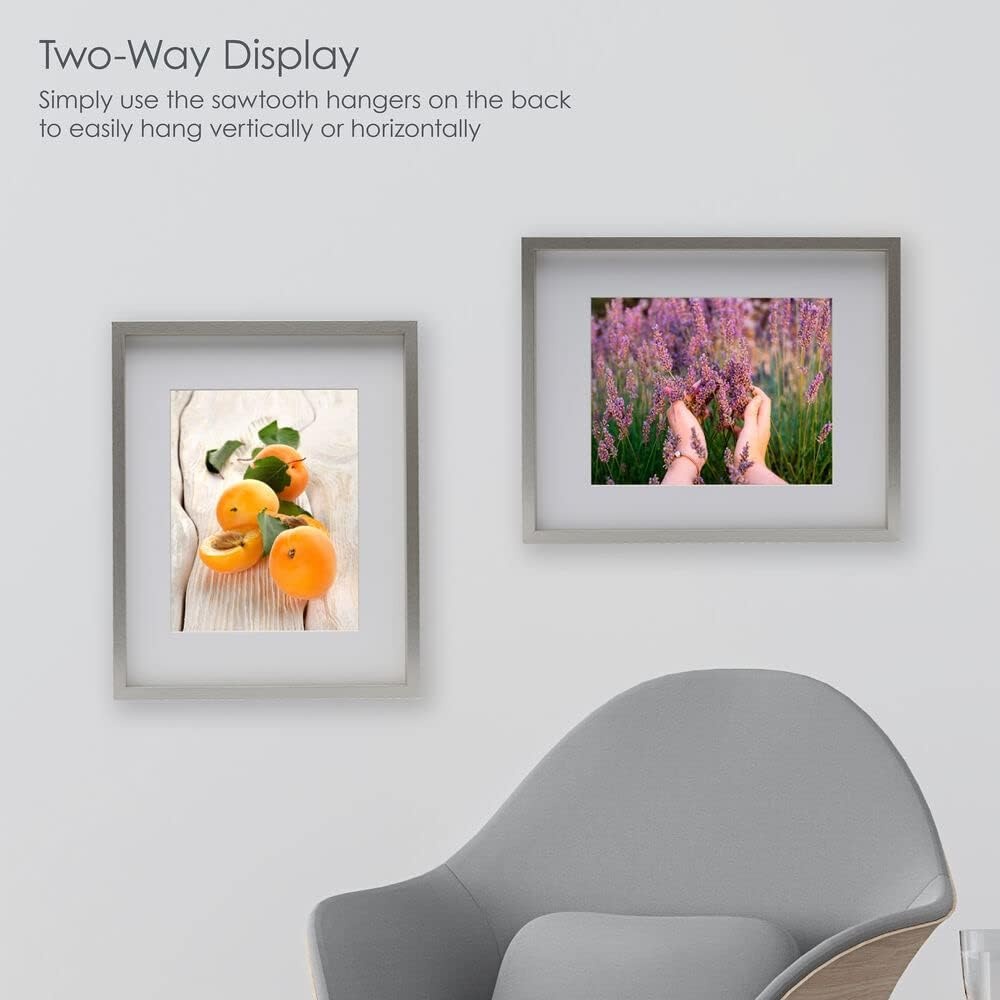 Mikasa Silver Gallery Frame-16 x 16 Matted to 5 x 7(Silver) - view 5