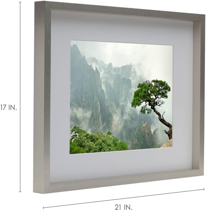Mikasa Silver Gallery Frame-16 x 16 Matted to 5 x 7(Silver) - view 7