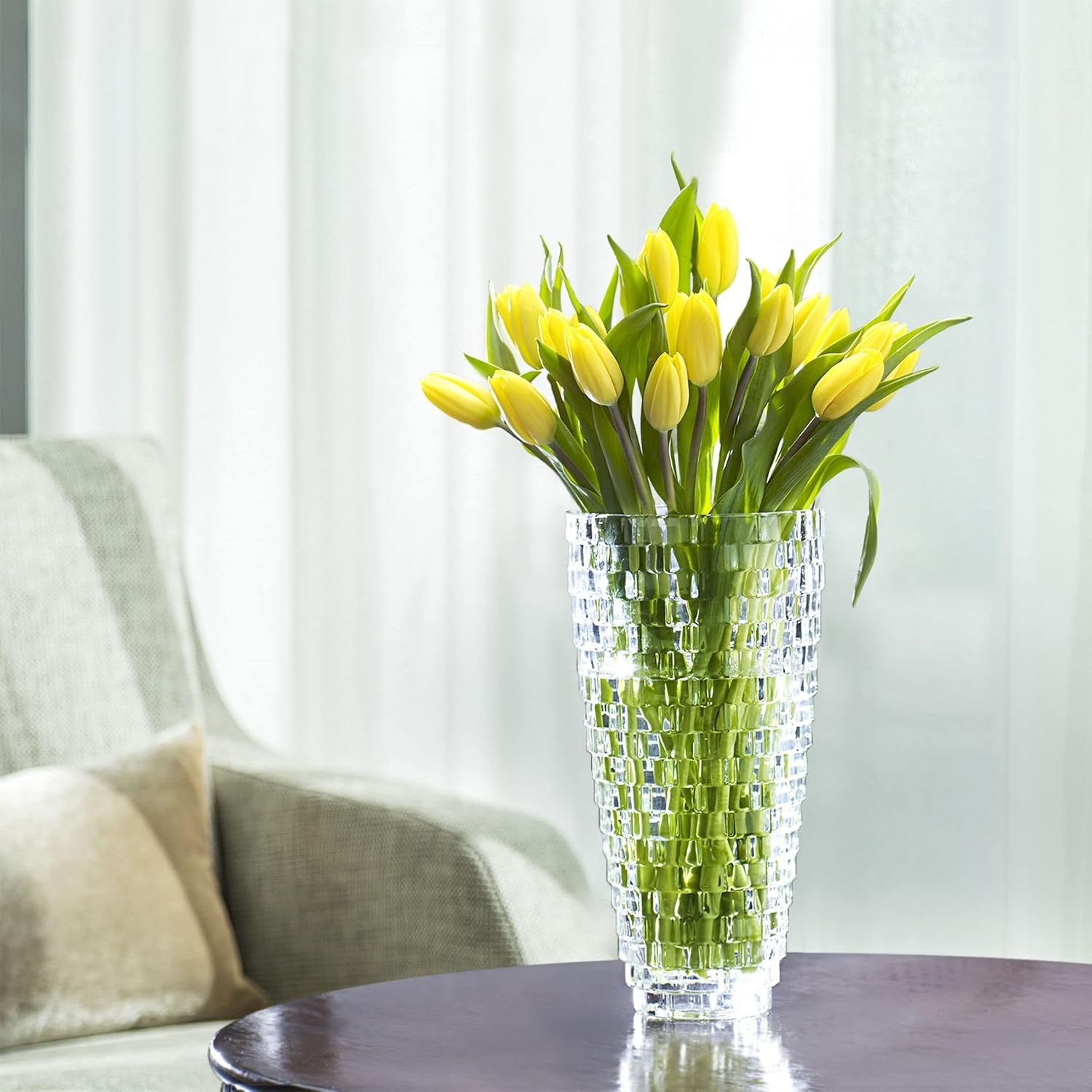 Mikasa Palazzo Vase Crystal, 9″(9″)