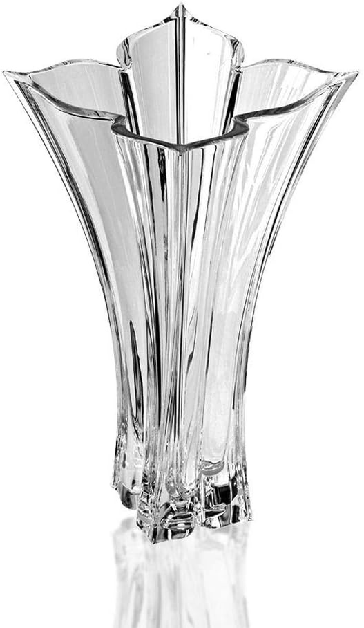 Mikasa Florale Crystal Vase, 14″
