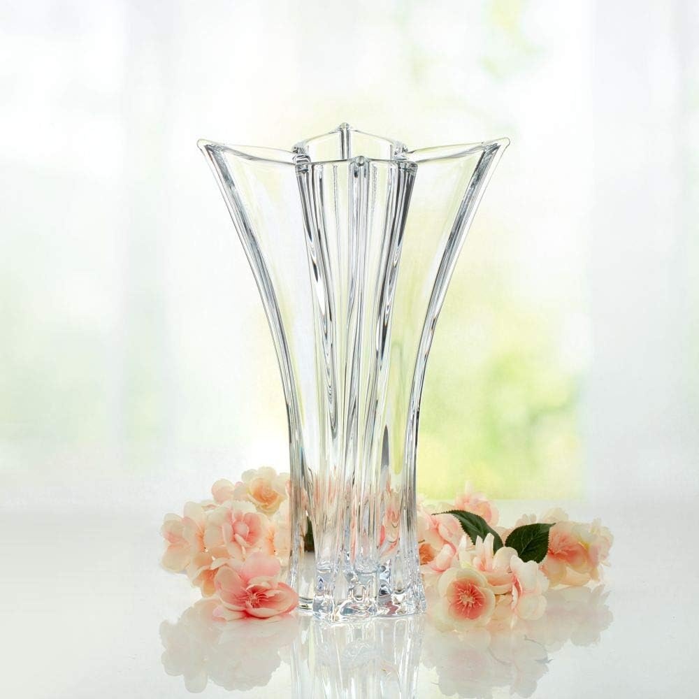 Mikasa Florale Crystal Vase, 14″ - view 2