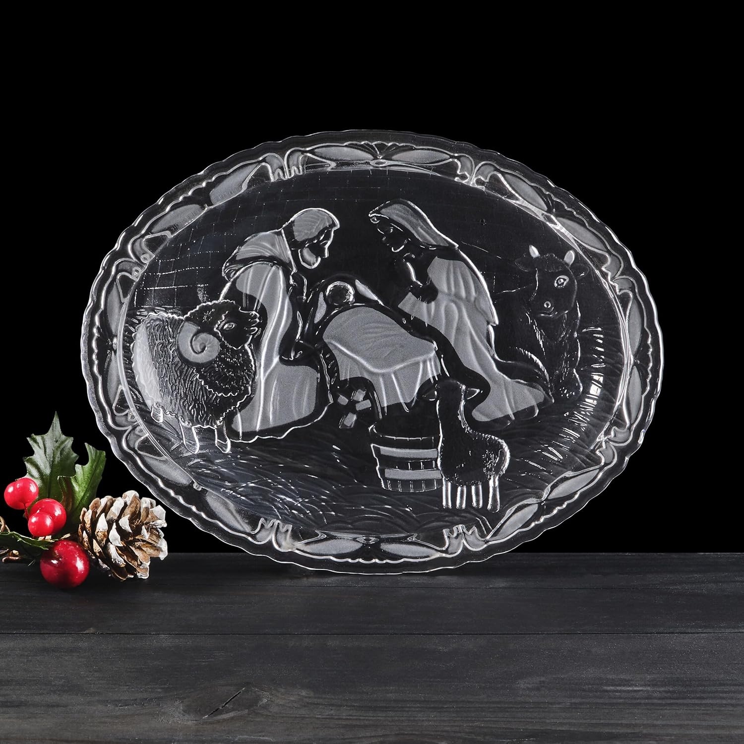 Mikasa Rejoice Crystal Christmas Nativity Plaque, 9.25 inch - view 2
