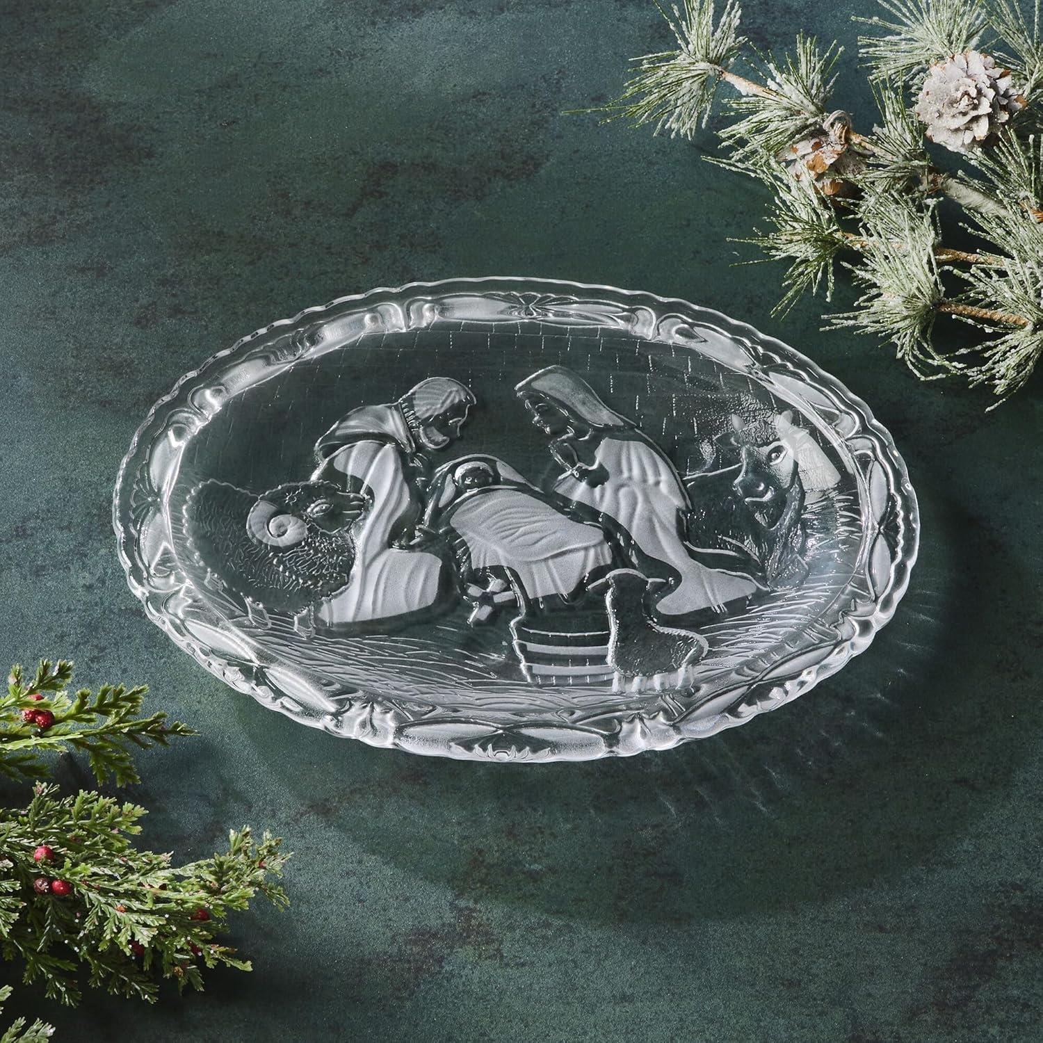 Mikasa Rejoice Crystal Christmas Nativity Plaque, 9.25 inch - view 3