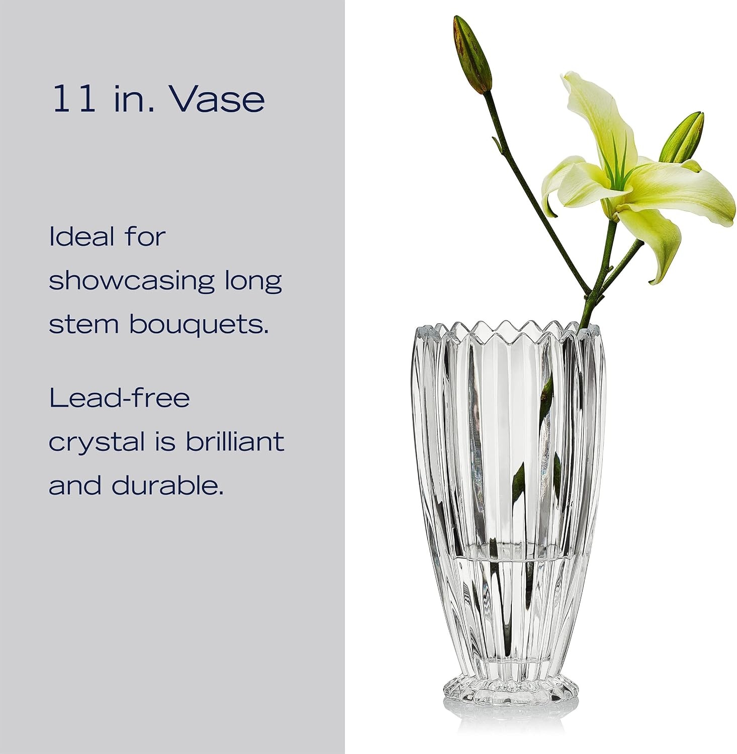 Mikasa Estate Crystal Vase, 11 Inch(Footed Bowl) - view 4
