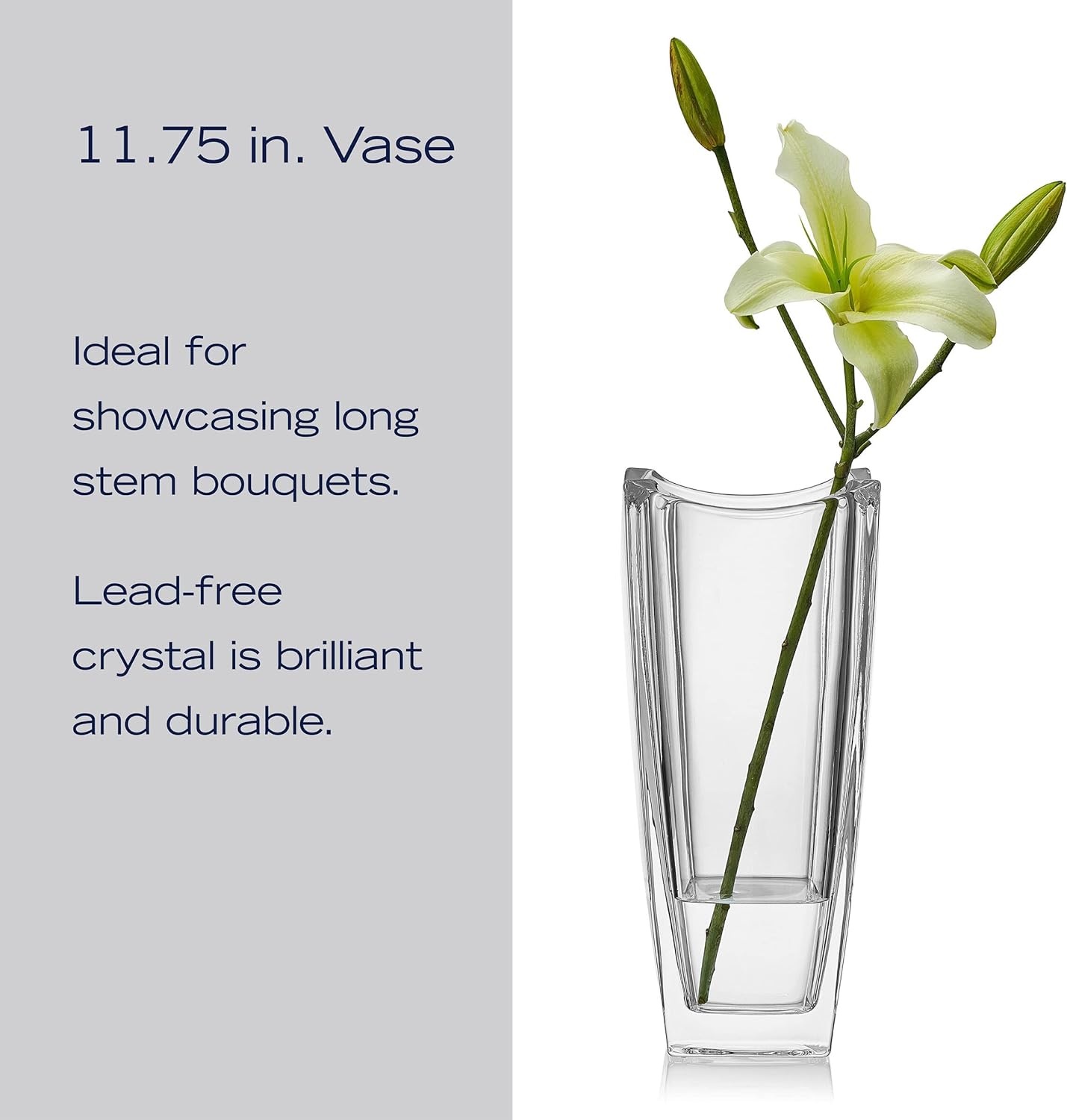 Mikasa Baron Crystal Vase, 11.75 Inch(Vase) - view 4