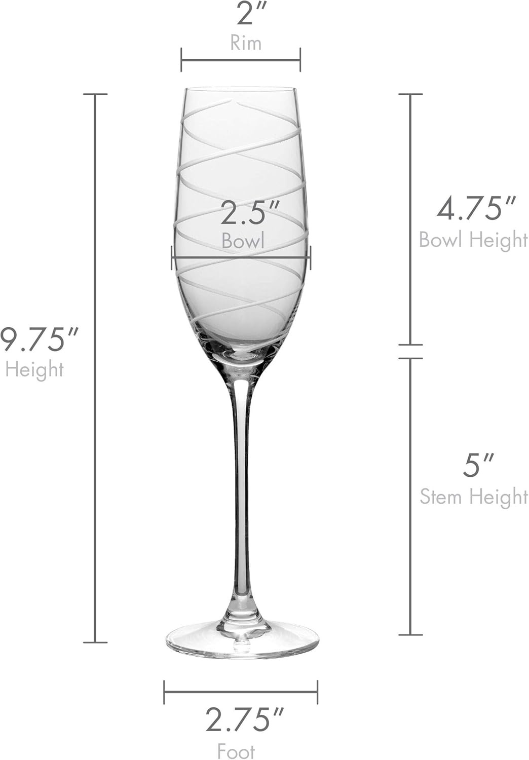 Mikasa Cheers Stemless Wine Glasses, Set of 4, 17-Ounce Clear Glasses, Durable and Elegant, Perfect for Red or White Wine, Dishwasher Safe(Champagne Flute)