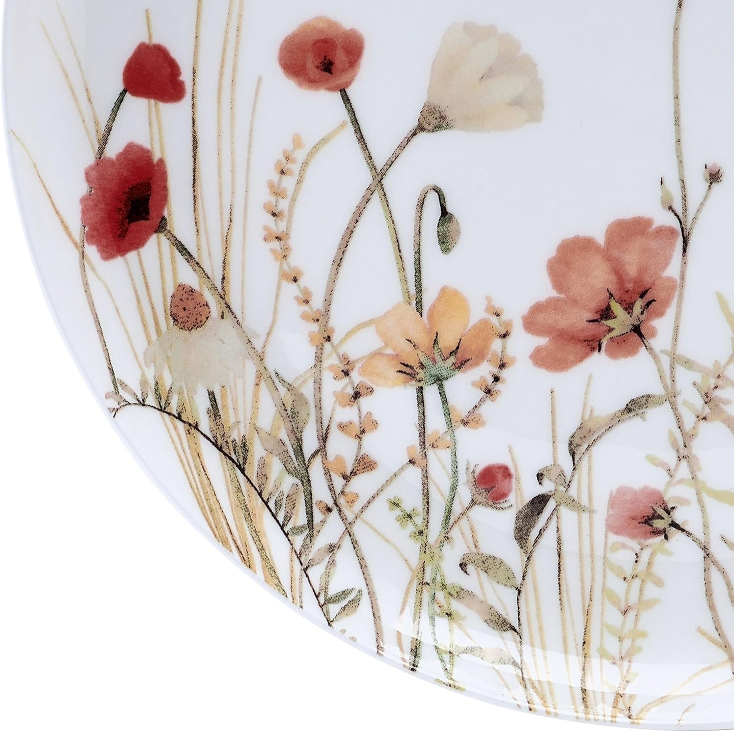 Mikasa Meadow Serenade 12 Piece Floral Bone China Durable Chip Resistant Lightweight Dinnerware Set, Service for 4 - view 3