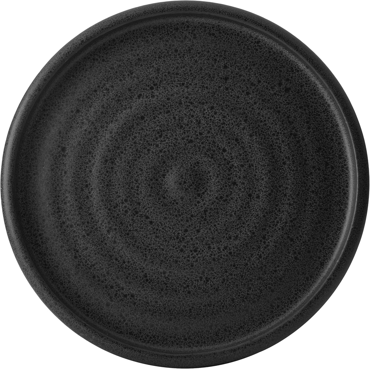 Mikasa Declan 12 Piece Stoneware Dinnerware Set, Service for 4, Modern Black Plate and Bowl Dishes with High Rims, Black - view 7