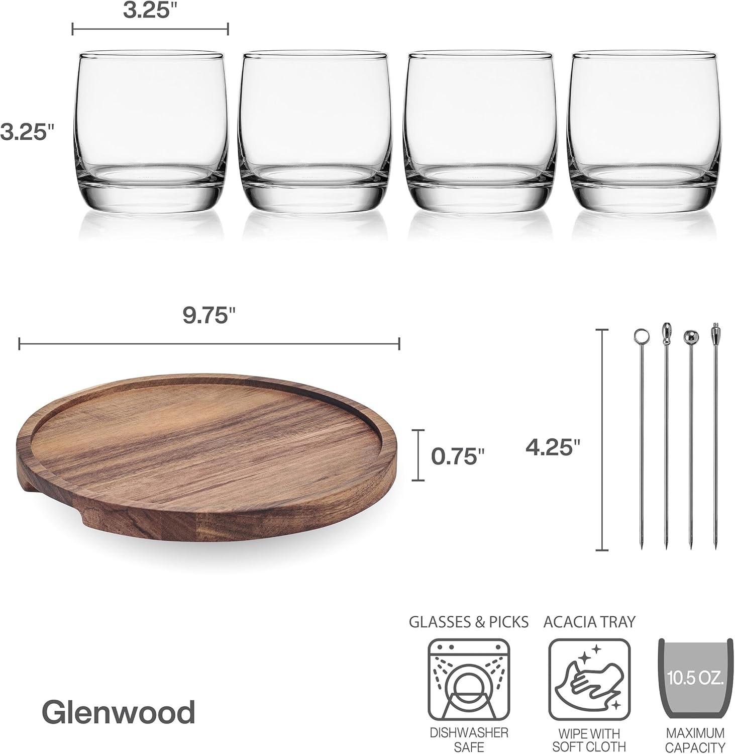 Mikasa Glenwood Party Punch Bowl Set with Punch Cups and Ladle, 8 Piece(Entertaining Set)