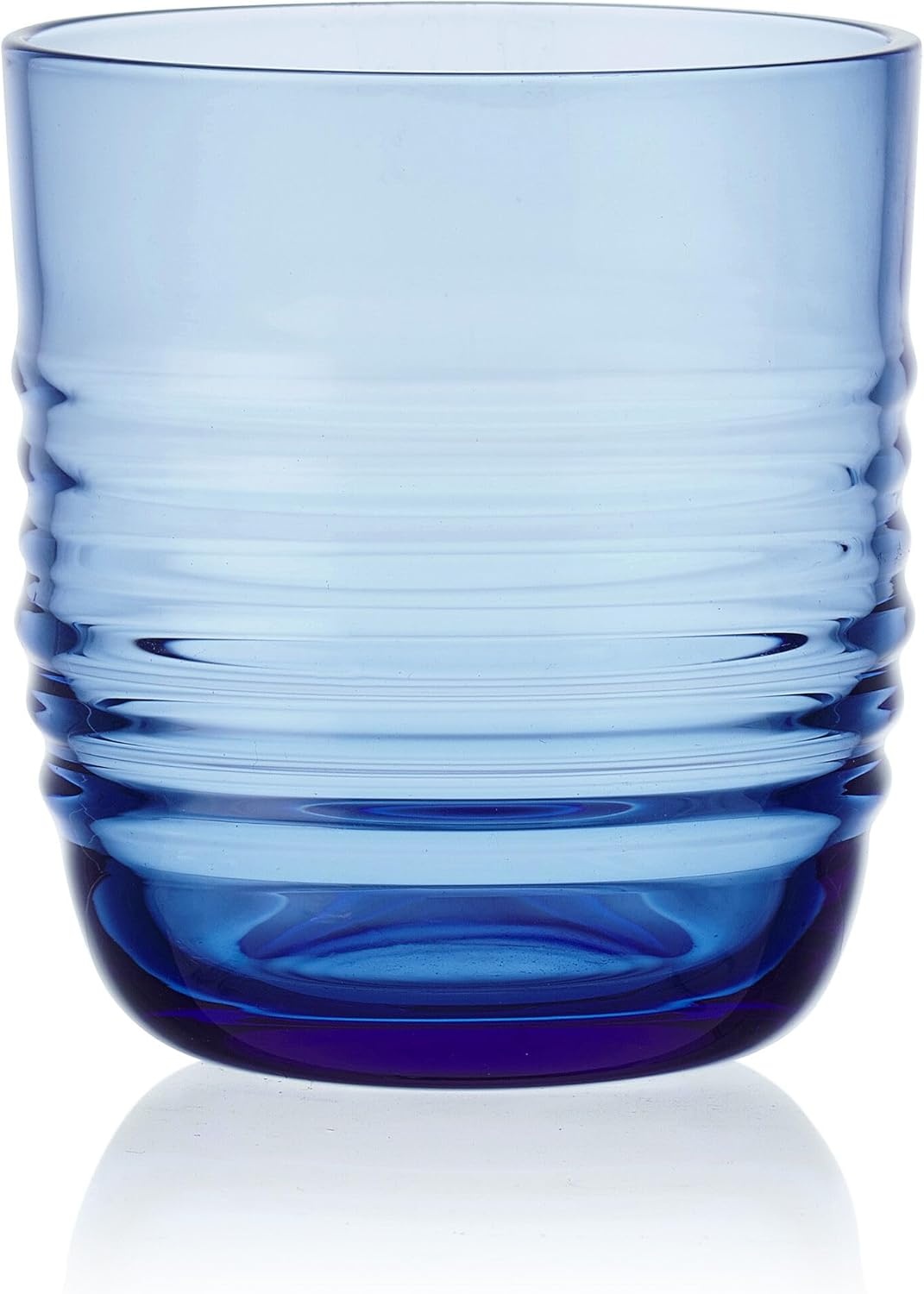 Mikasa Ciara 14 Oz. Double Old Fashioned Rocks Juice Water Beverage Cups, Set of 4, Cobalt
