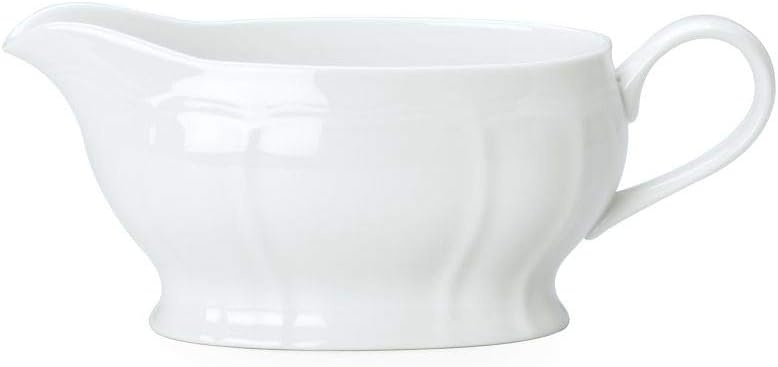 Mikasa Antique White Gravy Boat, 16-Ounce(2-Piece Gravy Set)