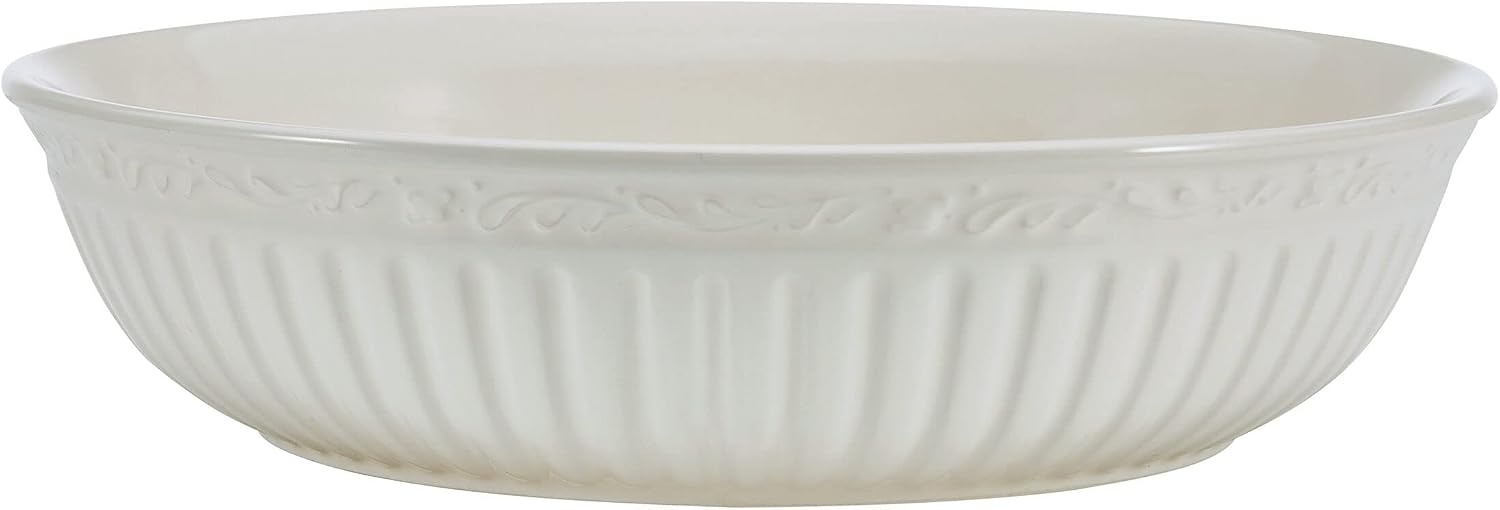 Mikasa Italian Countryside Set of 4 Pasta Bowls, 9.25 Inch, Cream