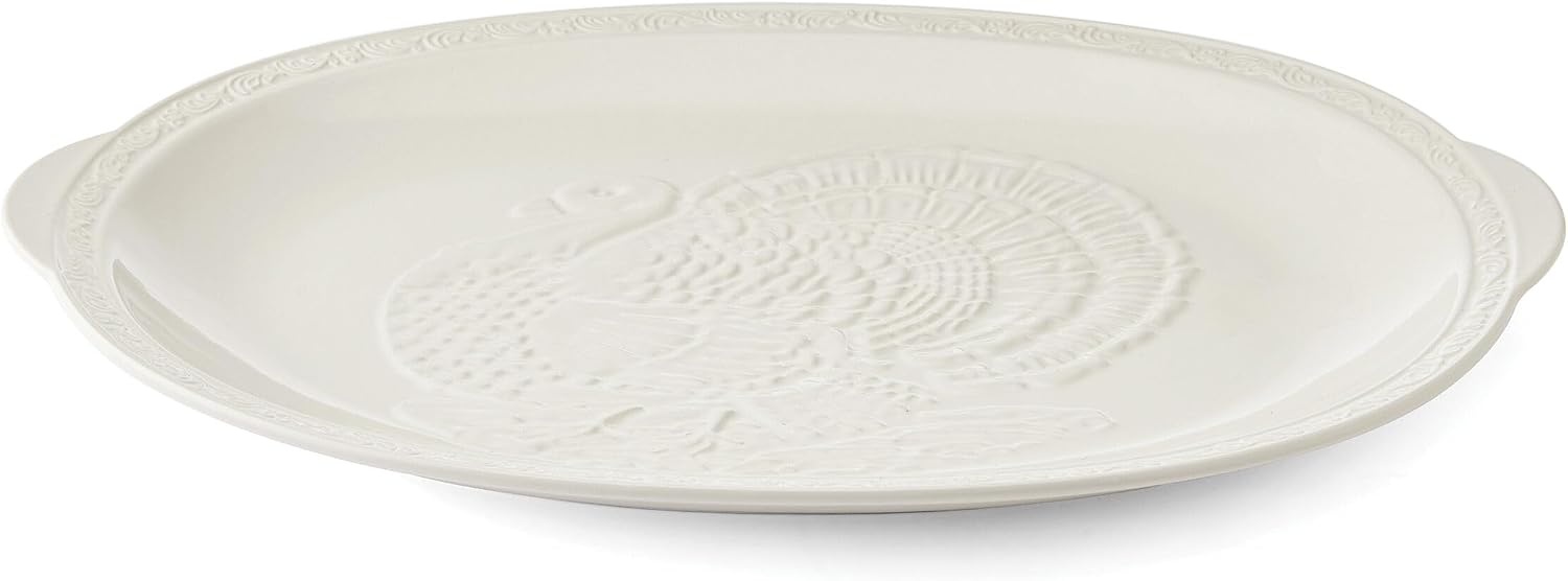 Mikasa Italian Countryside Thanksgiving Turkey Large Serving Platter, 18 Inch