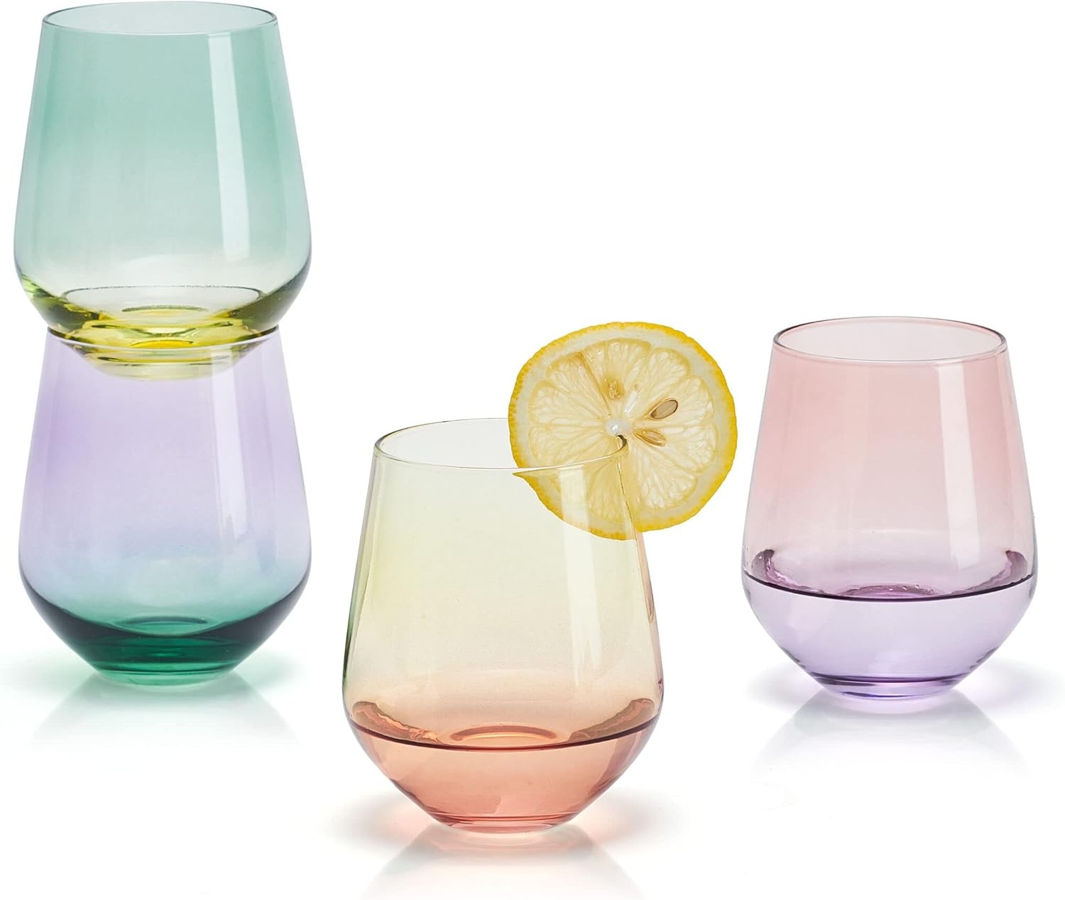 Mikasa Chroma Set of 4 Stemless Wine Glasses, 13 Ounce(Stemless Wine Glasses) - view 2