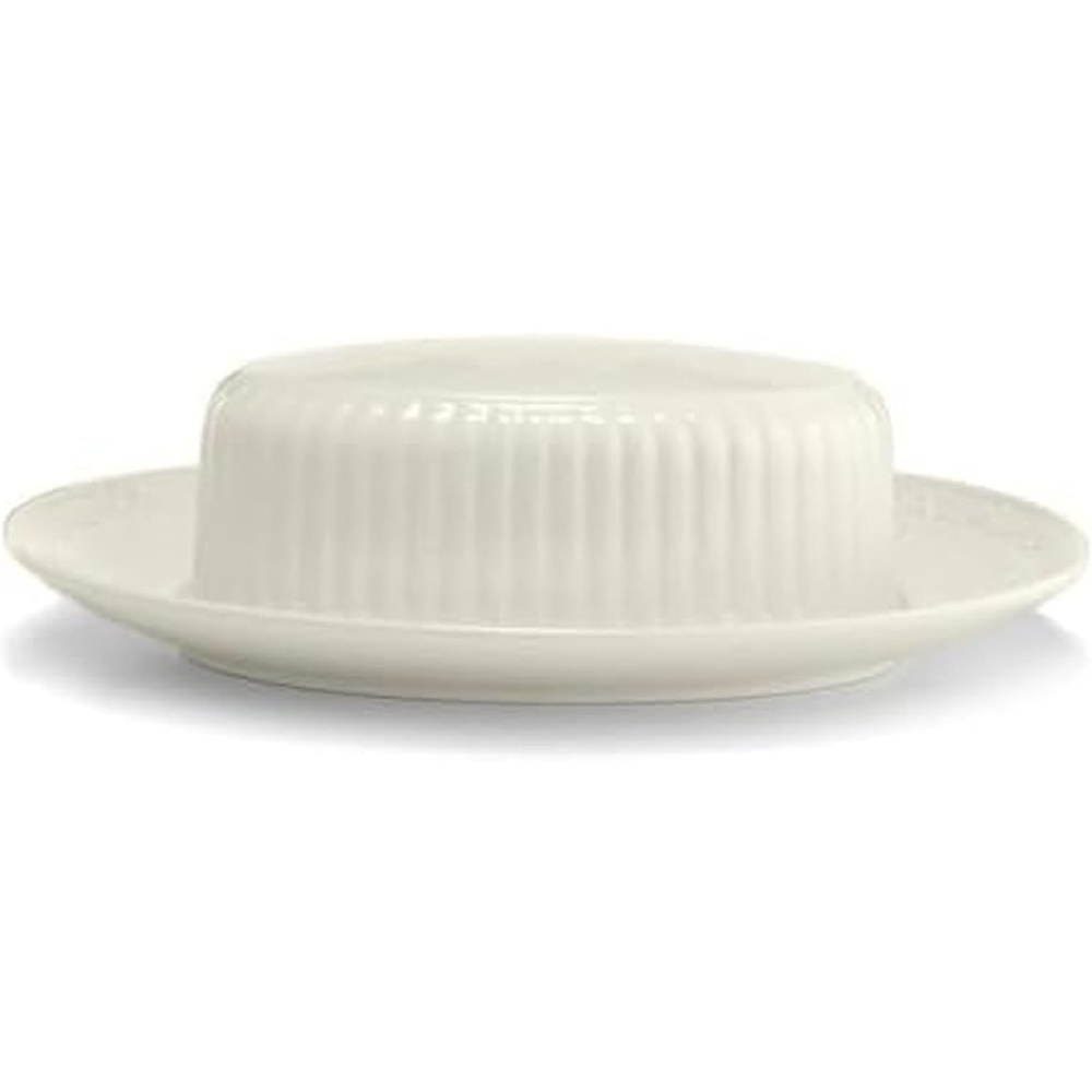 Mikasa Italian Countryside Covered Butter Dish, White