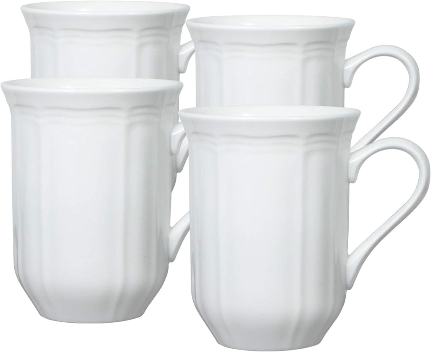 Mikasa Antique White Gravy Boat, 16-Ounce(Set of 4 Mugs)