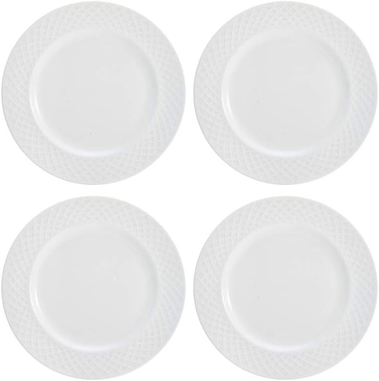 Mikasa Trellis 16-Piece Bone China Dinnerware Set, White, Includes Dinner Plates, Salad Plates, Cereal Bowls and Mugs, Dishwasher Safe(Dinnerware Set) - view 2