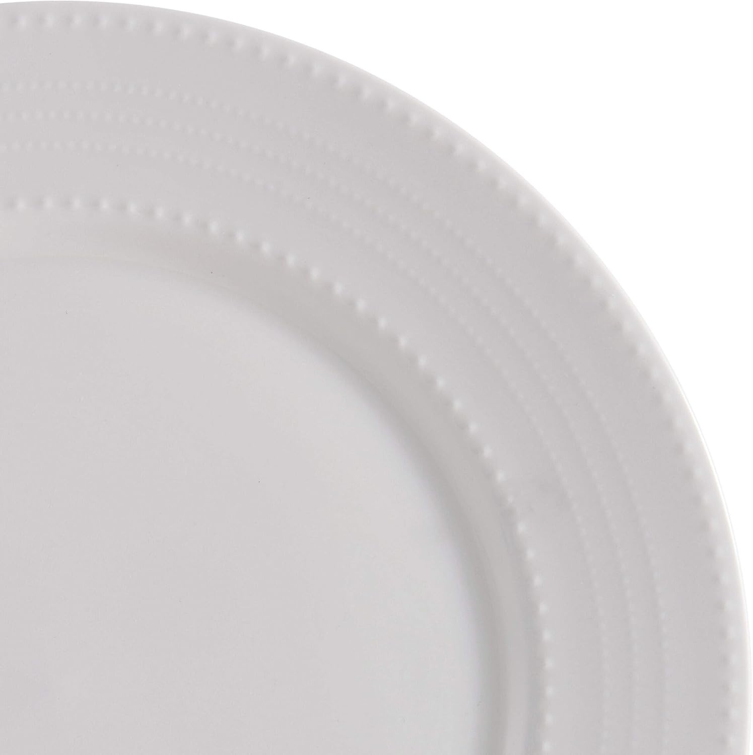 Mikasa Annabel Bone China Dinnerware Set, 40-Piece Service for 8, White Hobnail Detail, Dinner Plates, Salad Plates, Bowls and Mugs, Dishwasher and Microwave Safe(Dinnerware Set) - view 2