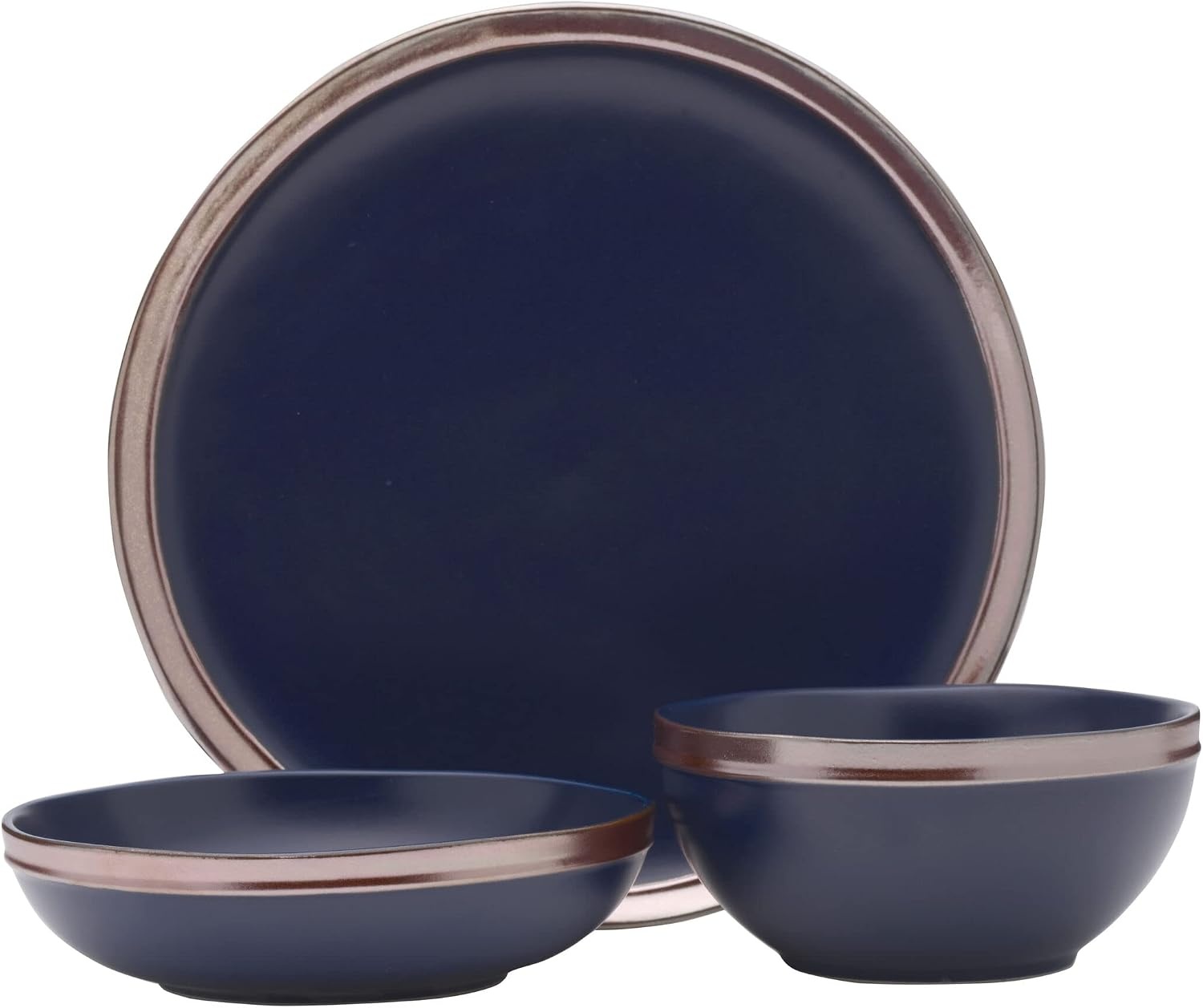 Mikasa Miller 12 Piece Dinnerware Set, Service for 4, Blue(Blue)