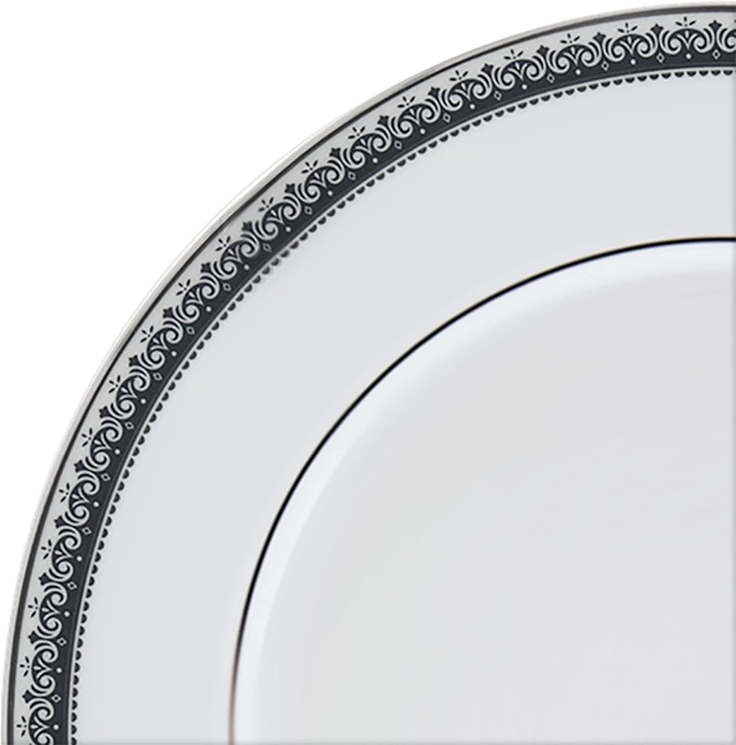 Mikasa Parchment Gold 40 Piece Dinnerware Set, Service for 8(Platinum Crown Cobalt)