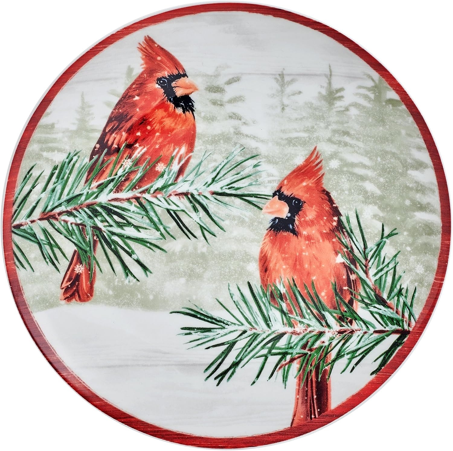 Mikasa Holiday Countryside Christmas Bone China Salad Plates, Set of 4, 9 Inch(Set of 4  9 Inch) - view 4