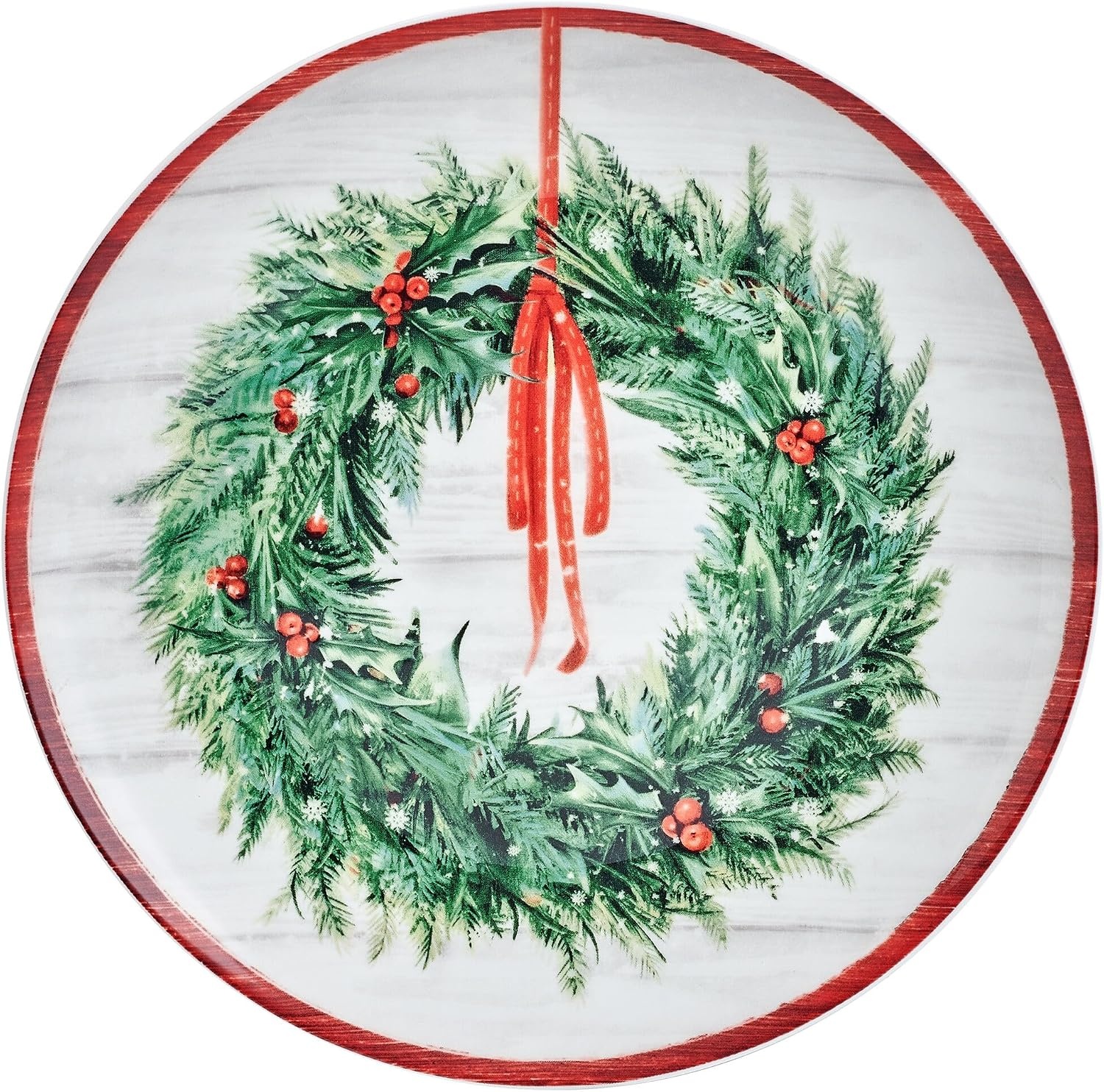Mikasa Holiday Countryside Christmas Bone China Salad Plates, Set of 4, 9 Inch(Set of 4  9 Inch) - view 5