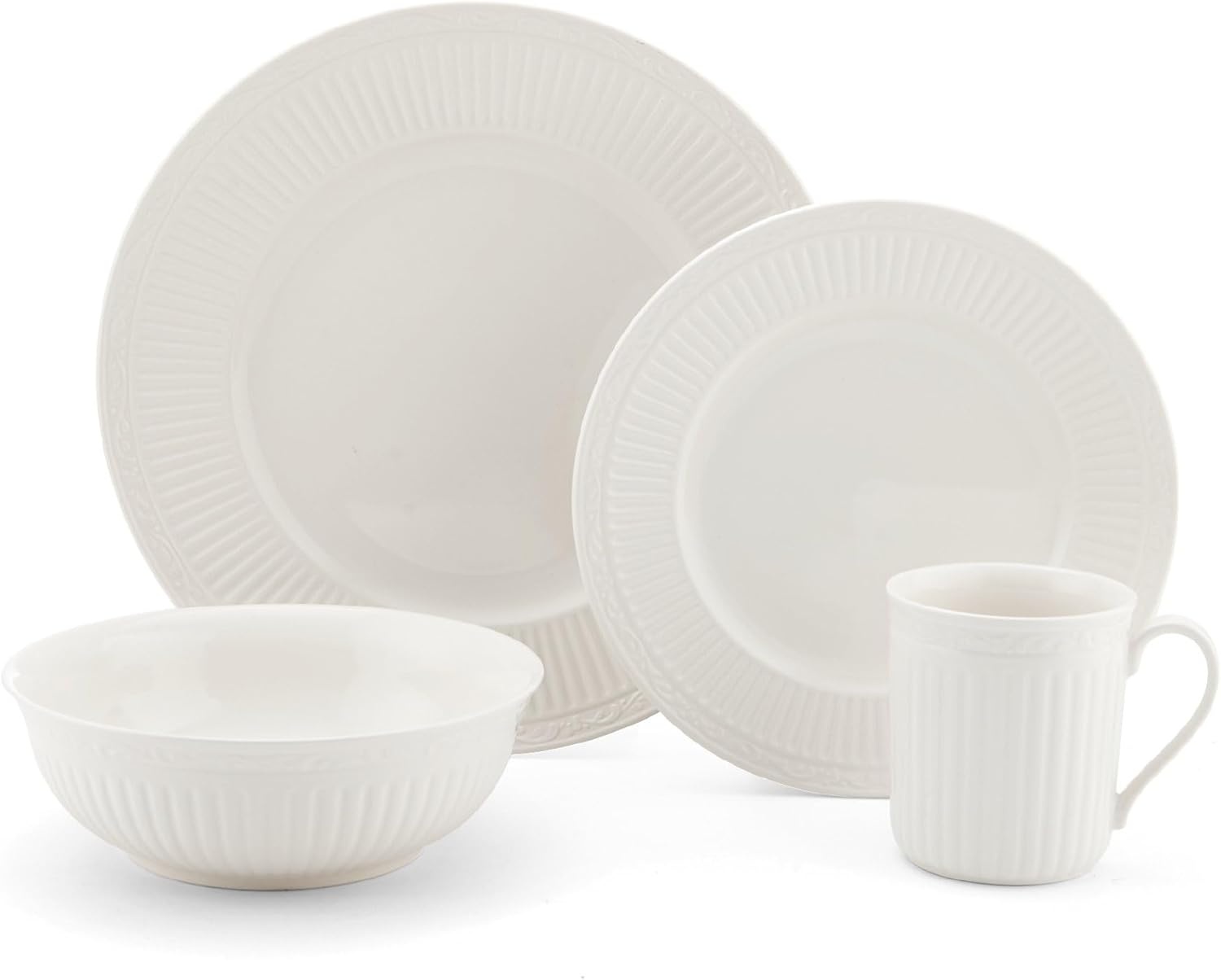 Mikasa 5223385 Italian Countryside 40-Piece Dinnerware Set, Service for 8(Brown Box)
