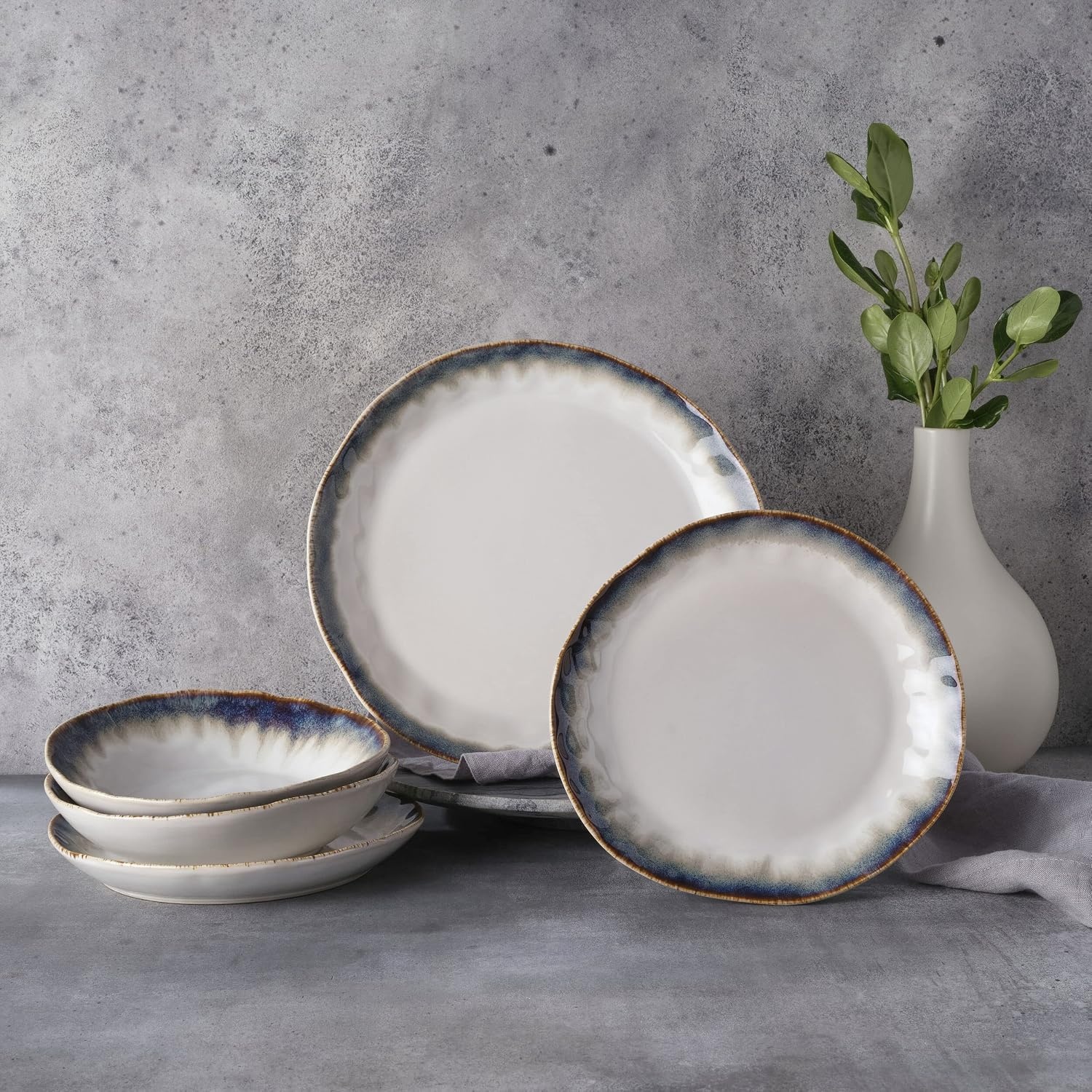 Mikasa Cole Organic Shaped 12 Piece Dinnerware Set, Service for 4 - view 3