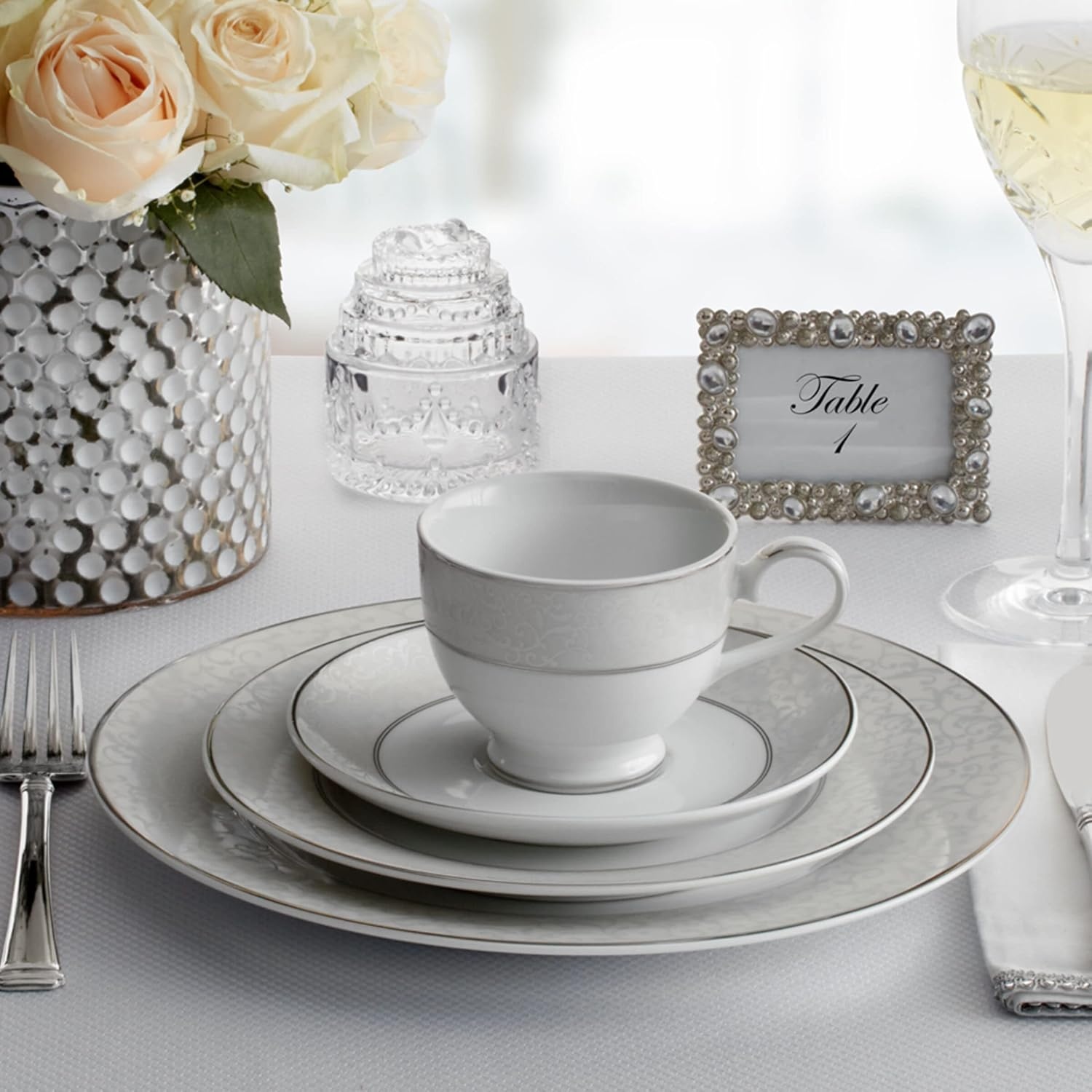 Mikasa Parchment Gold 40 Piece Dinnerware Set, Service for 8(Parchment) - view 5