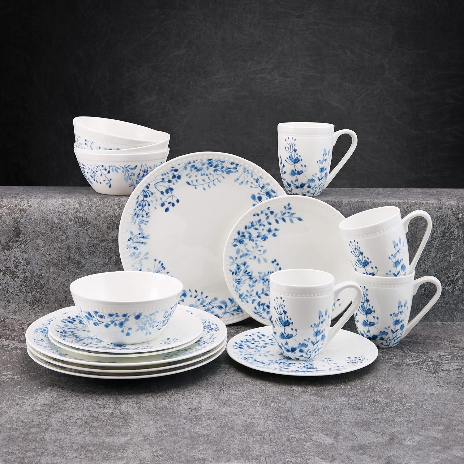 Mikasa Taryn Bone China Lightweight Chip Resistant 16 Piece Dinnerware Set, Service For 4 - view 4