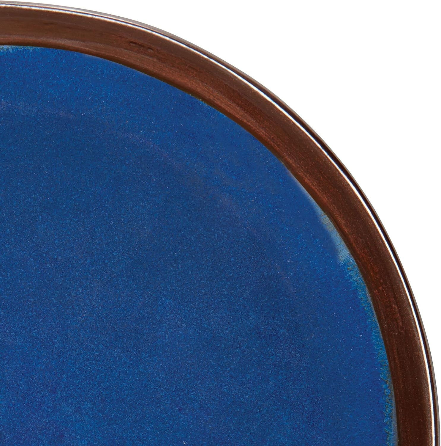 Mikasa Talia Blue 16-Piece Dinnerware Set (Service for 4) – Bold Stoneware with Reactive Glaze & Metallic Rose Gold Accents, Microwave & Dishwasher Safe – Minimalist Dinnerware Set for Everyday Use - view 2