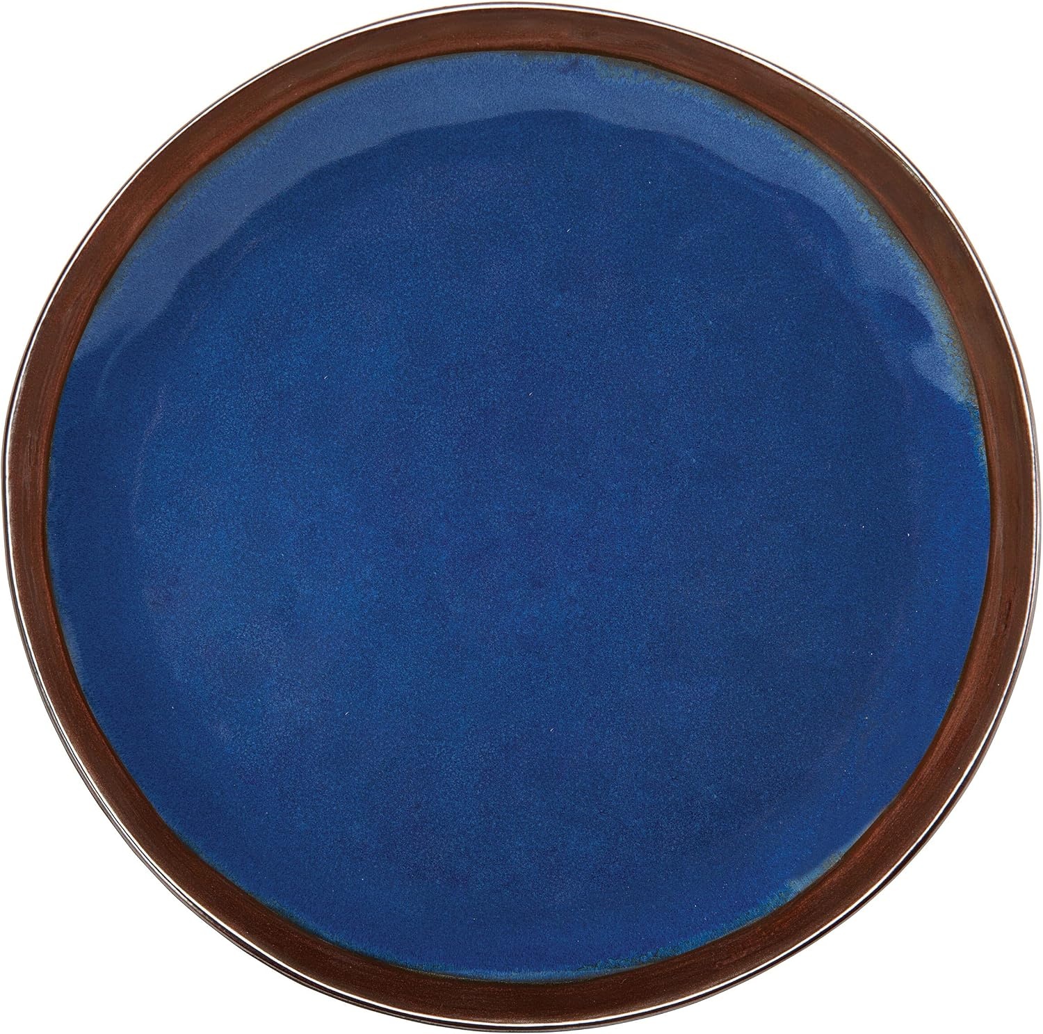 Mikasa Talia Blue 16-Piece Dinnerware Set (Service for 4) – Bold Stoneware with Reactive Glaze & Metallic Rose Gold Accents, Microwave & Dishwasher Safe – Minimalist Dinnerware Set for Everyday Use - view 6