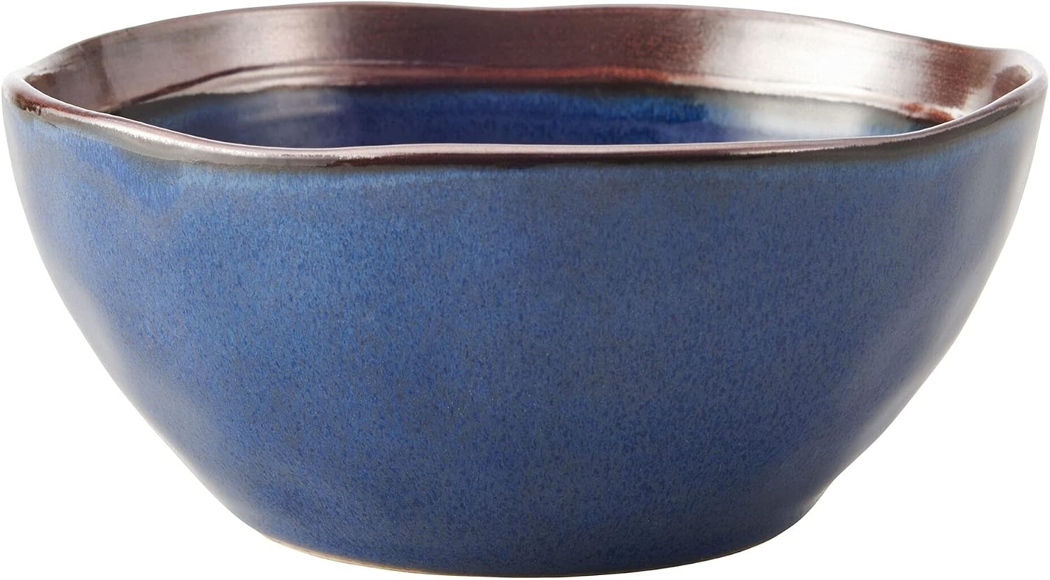 Mikasa Talia Blue 16-Piece Dinnerware Set (Service for 4) – Bold Stoneware with Reactive Glaze & Metallic Rose Gold Accents, Microwave & Dishwasher Safe – Minimalist Dinnerware Set for Everyday Use - view 8