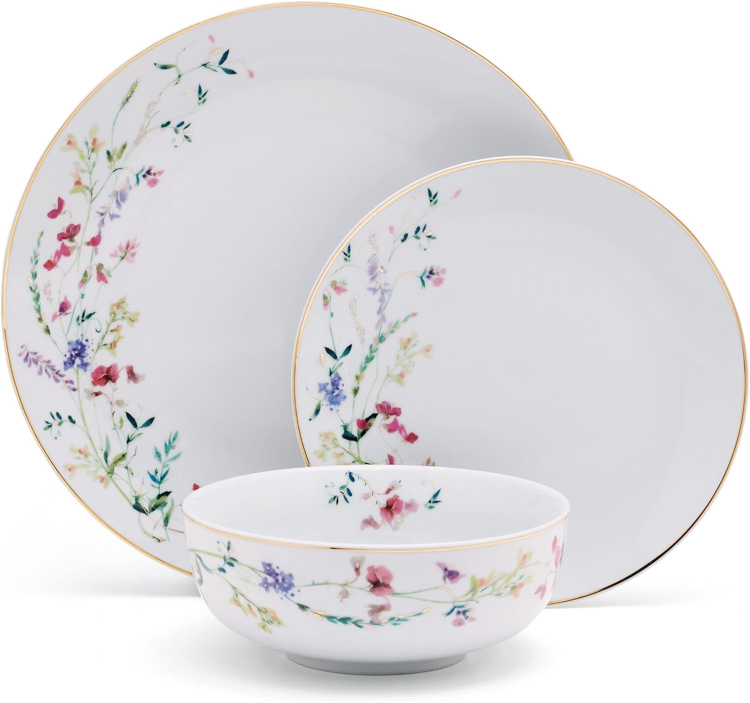 Mikasa Kalina Metallic 24 Piece Dinnerware Set, Service for 8