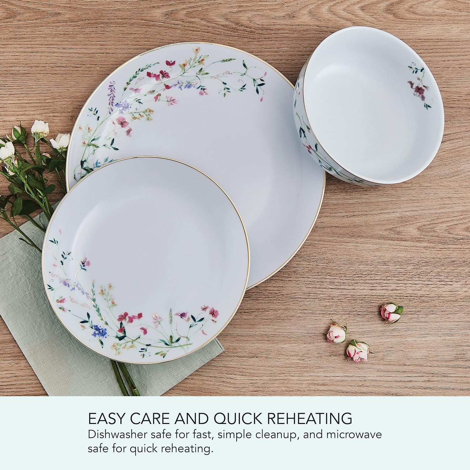 Mikasa Kalina Metallic 24 Piece Dinnerware Set, Service for 8 - view 4