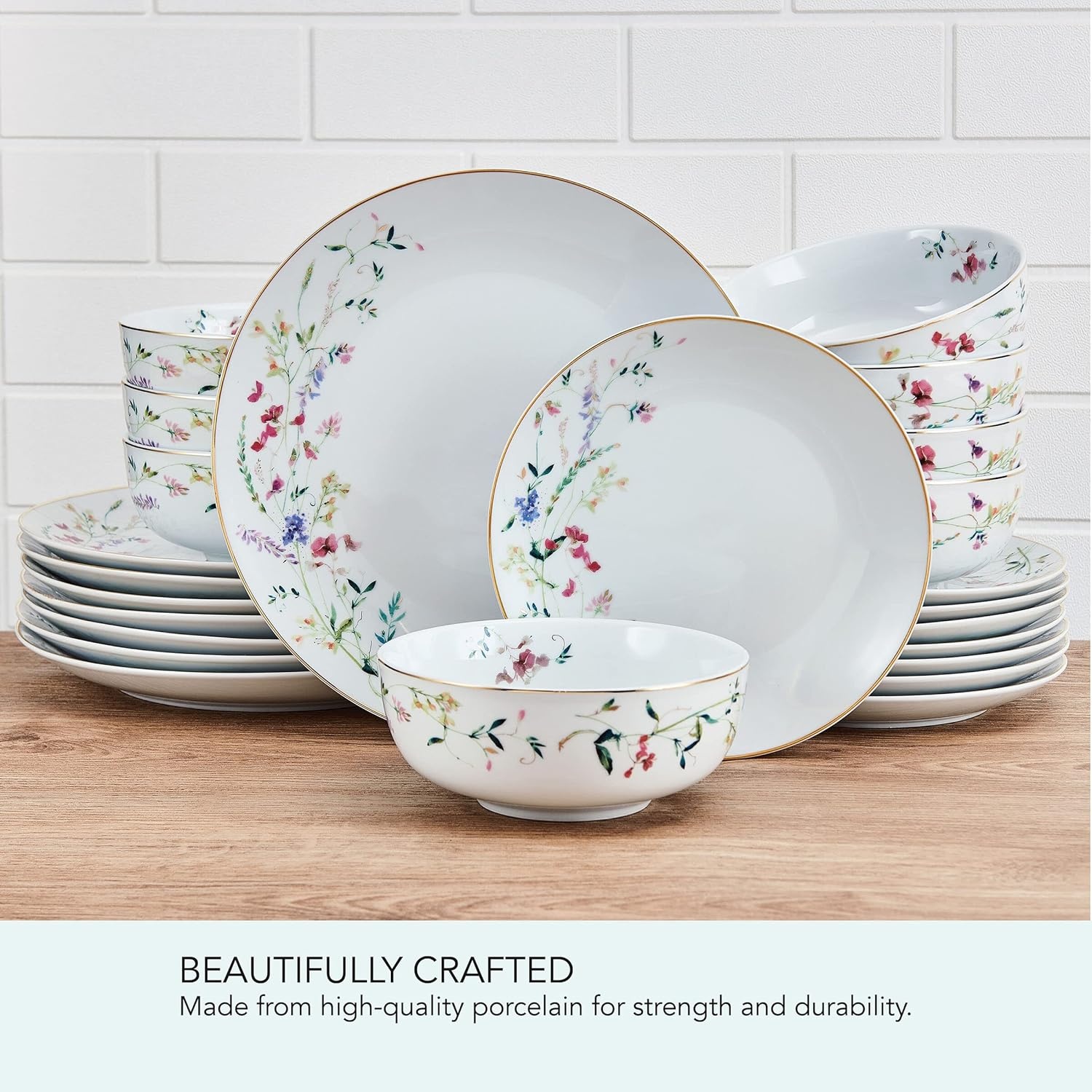 Mikasa Kalina Metallic 24 Piece Dinnerware Set, Service for 8 - view 5
