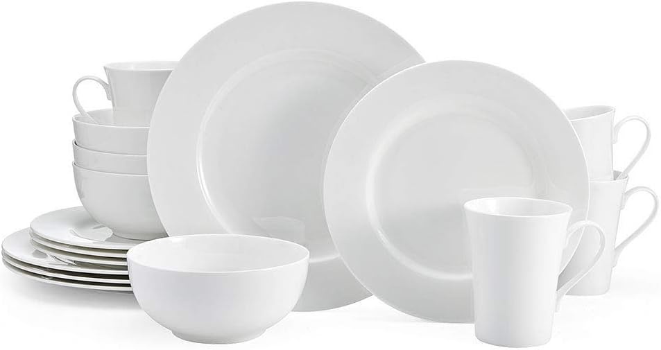 Mikasa Delray 16-Piece Bone China Dinnerware Set, Service for 4(Color Gift Box)