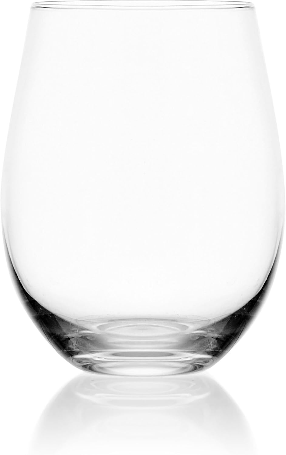Mikasa Lana Champagne Flutes Glasses, Set of 4, 8.25 Ounce, Clear(Glass Stemless Wine)