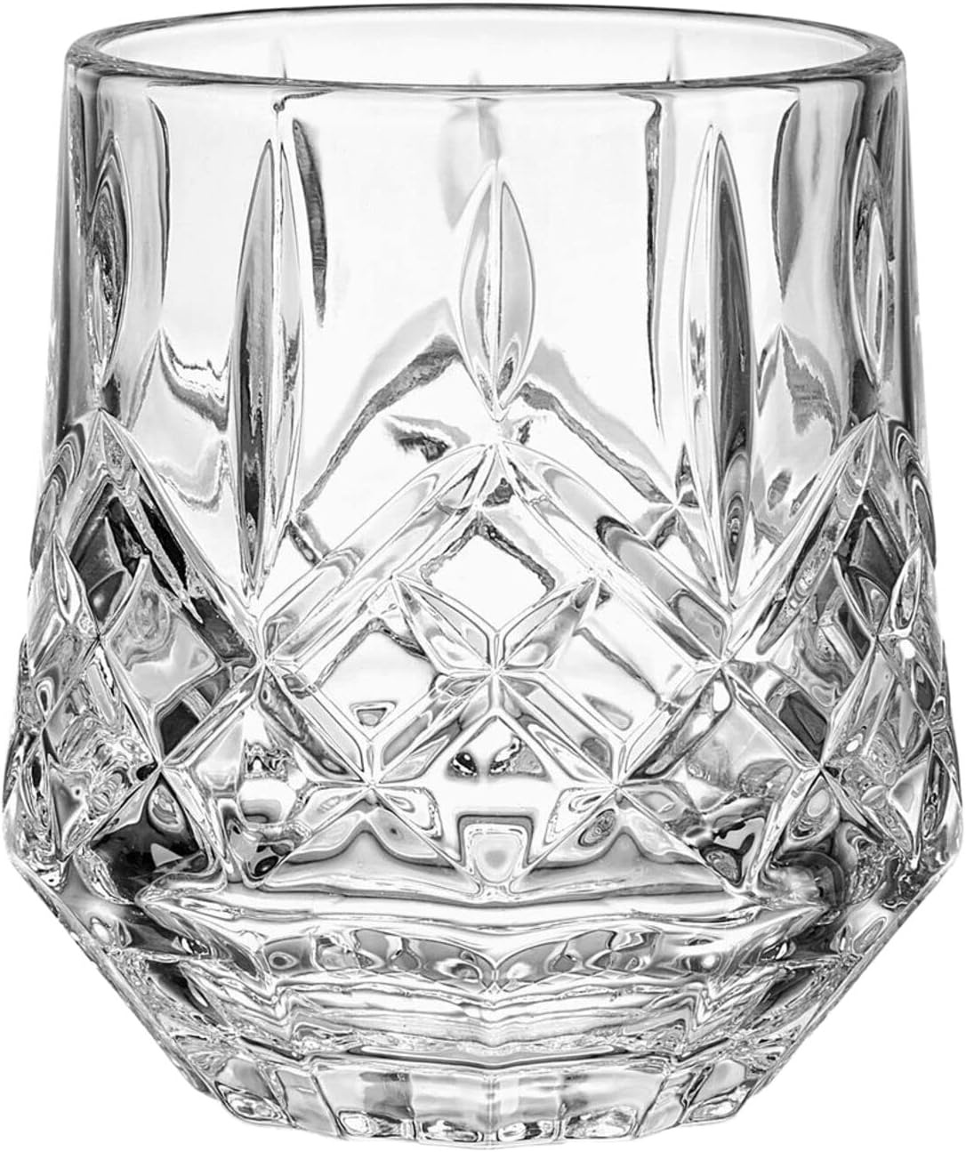 Mikasa Wesley Double Old Fashioned Whiskey Glasses, Set Of 4, 11 Ounce(Retro)